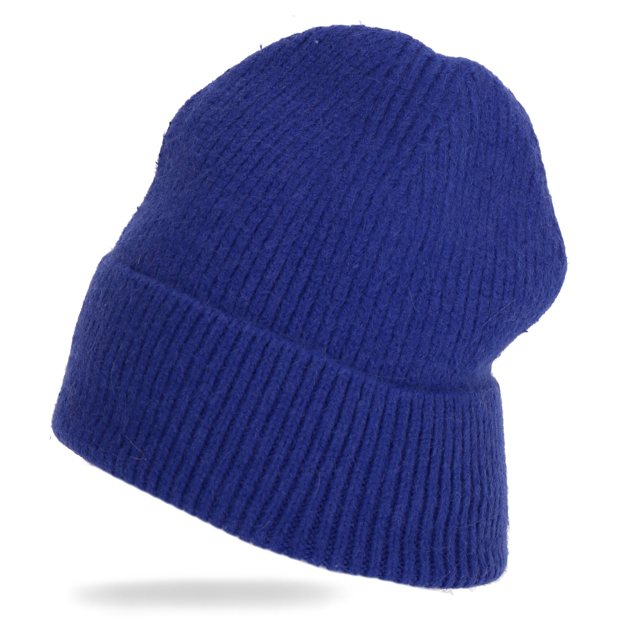 cofi1453 Strickmütze Wintermütze weicher Warmer Grobstrick