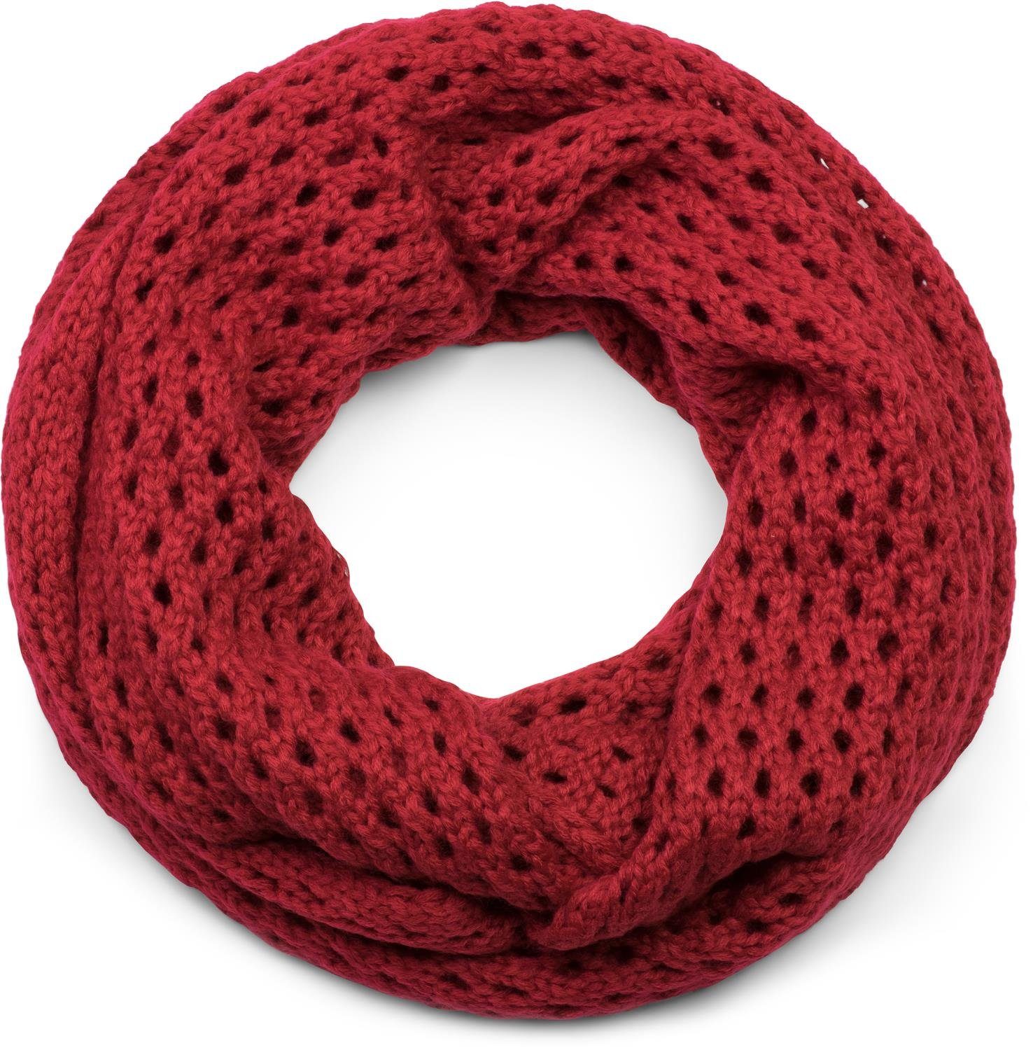 Strickschal Strick Loop Schal mit Loch Muster