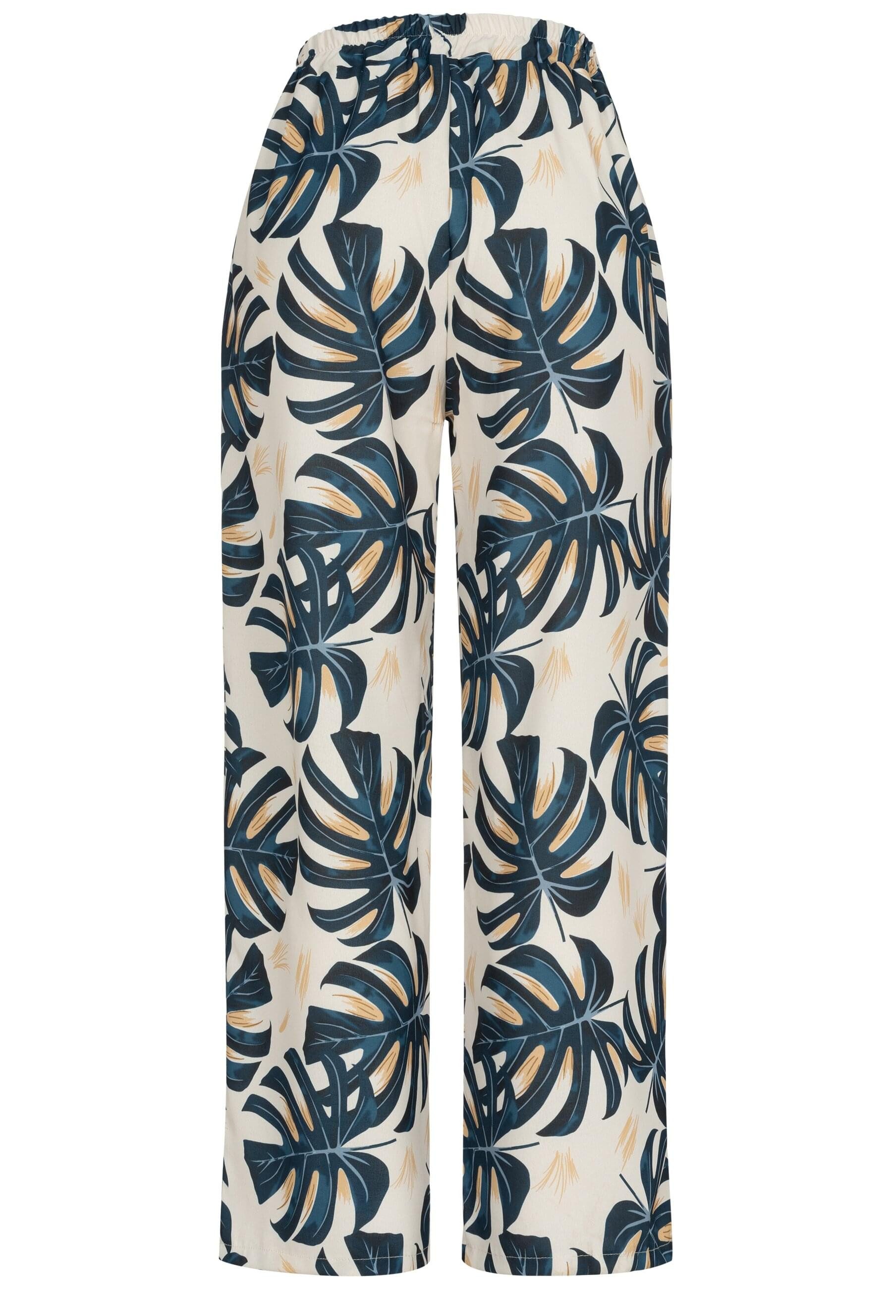 CLOUD 5IVE Stoffhose CLOUD 5IVE Summer Pants with palm print and tie belt ( günstig online kaufen