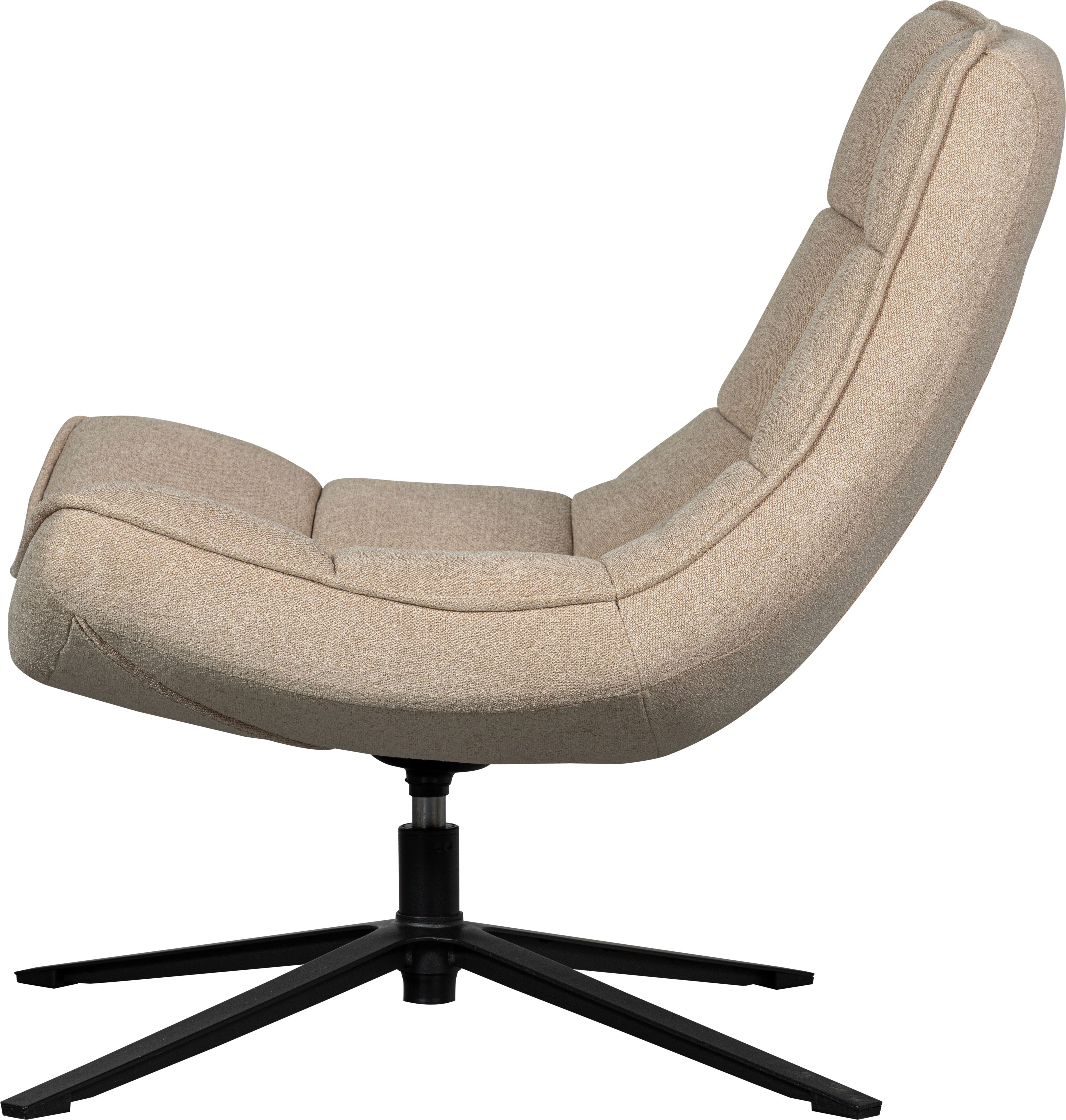 WOOOD Drehsessel Maudi gewobener-Bezug mit metall Drehgestell H 84 x B 74 x T 86 cm, Tragkraft 100 kg, subtile Farbnuancen, Hohe Verschleißfestigkeit – Bild 4 von 5