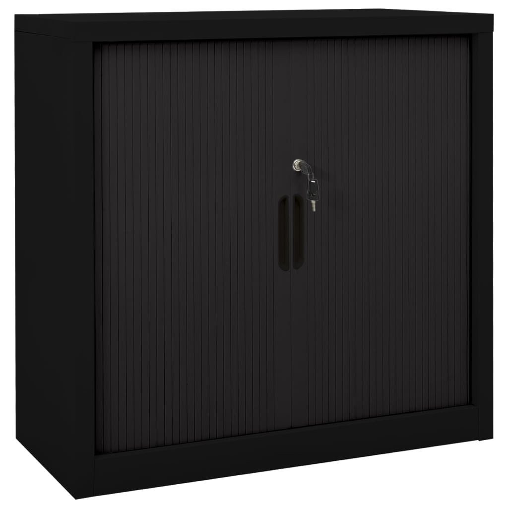 vidaXL Schiebetürenschrank Schiebetürenschrank Stahl 90x40x90 cm Stahl (1-St)