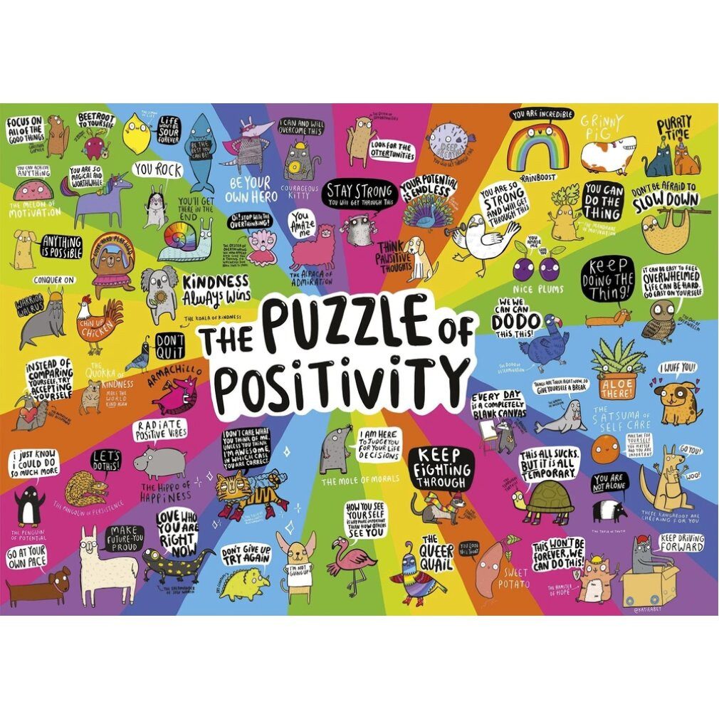 GIBSONS Puzzle Positives Denken Puzzle 1000 Teile, Puzzleteile