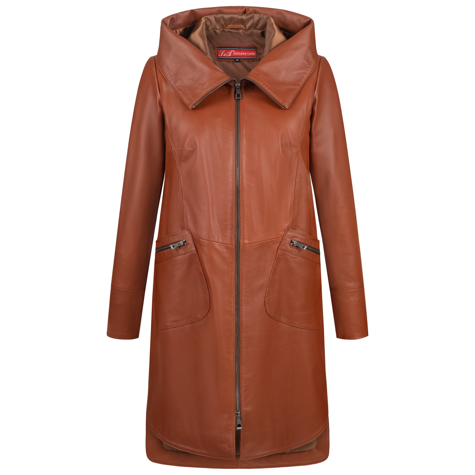 S&A Ledermoden Lederjacke Alina Mit Kapuze günstig online kaufen