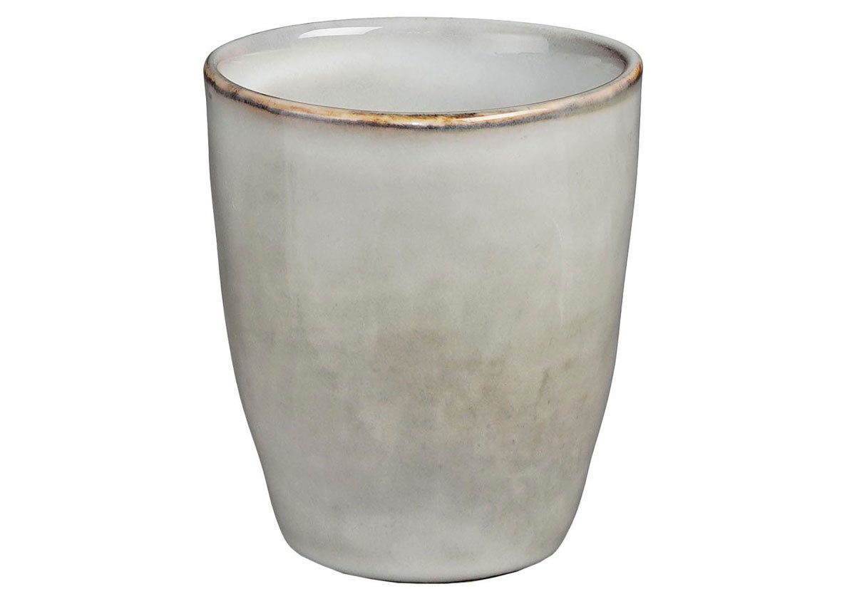 Mica Decorations Becher Mica Becher Tabo grau, Ø 7,5 cm x 8,5 cm, Keramik