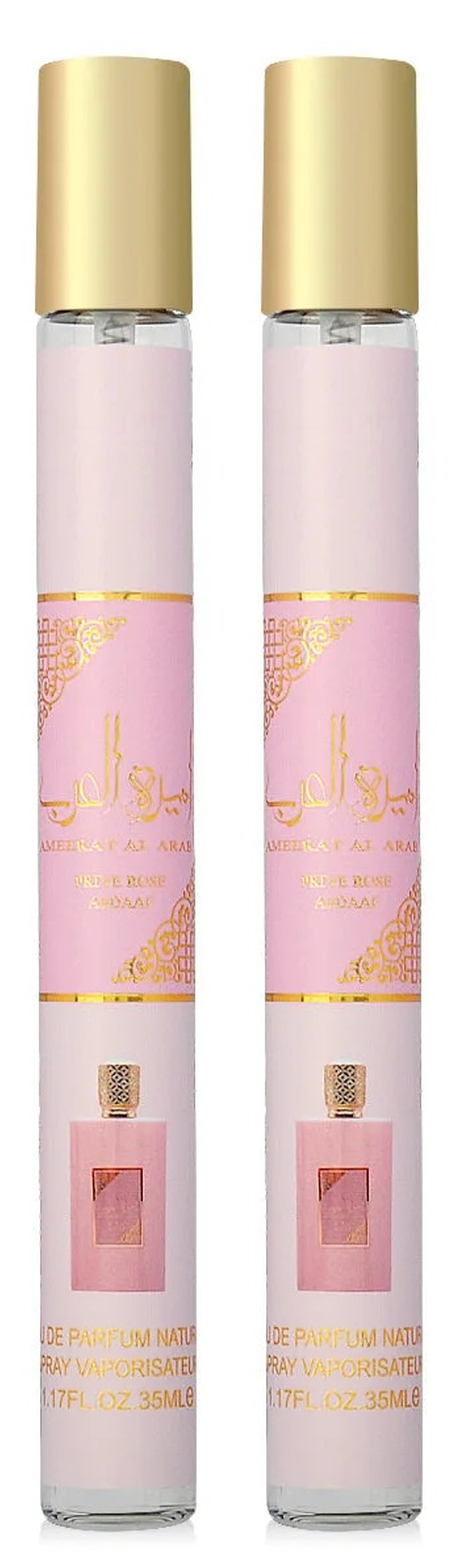 Lattafa Eau de Parfum Ameerat Al Arab Prive Rose Damen EDP Spray Reiseparfum Bundle 2x35ml, LATTAFA, Damenparfüm, Glasflakon, Damenduft