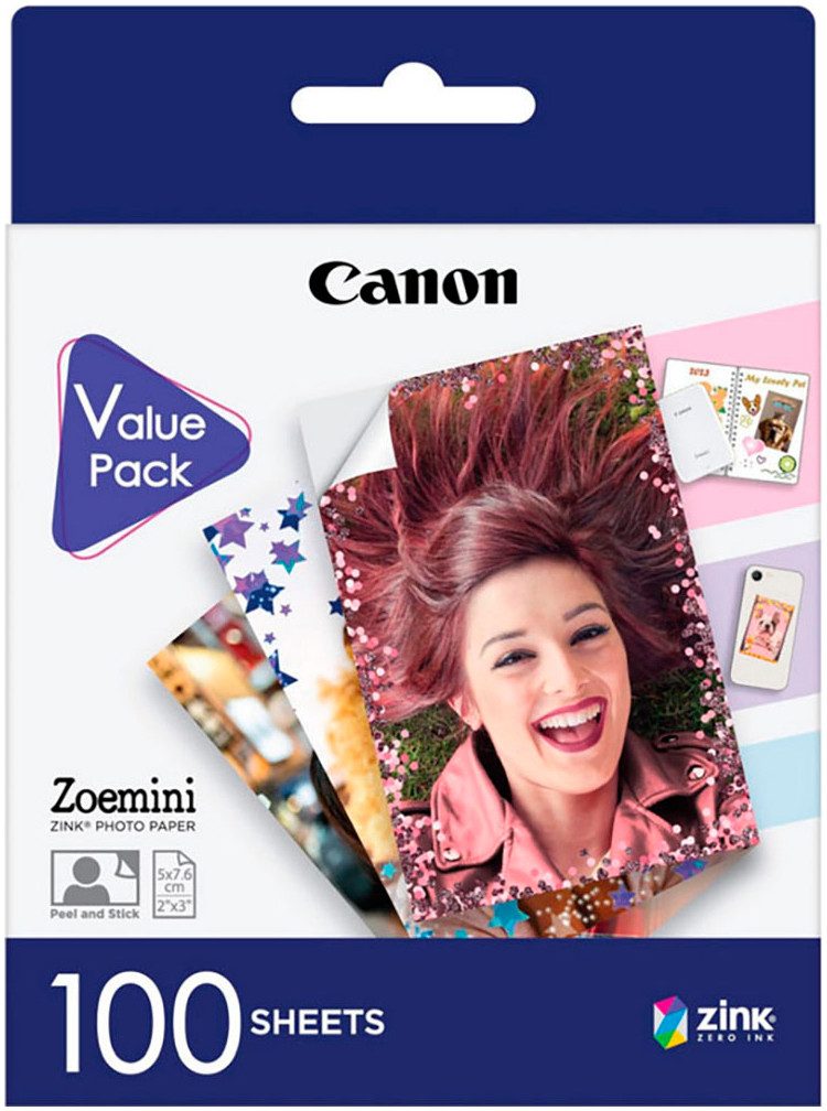 Canon Fotopapier Zoemini Zink Papier ZP-2030 - 100 Blatt