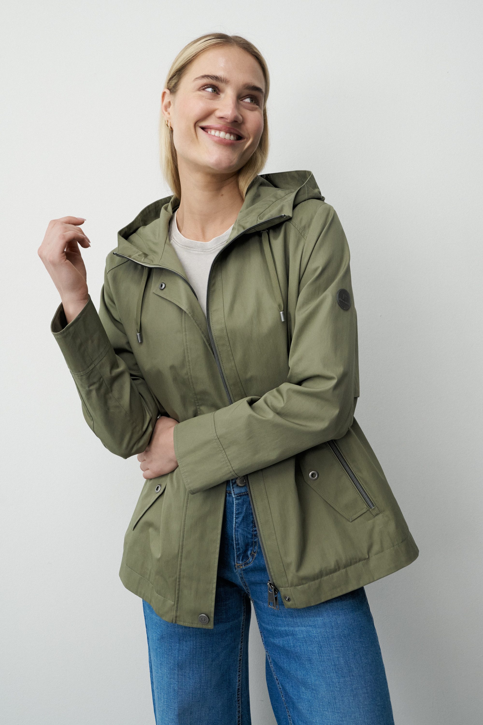 Barbara Lebek Parka Übergangsjacke, Frühlingsjacke oder Damenjacke mit Kapuze