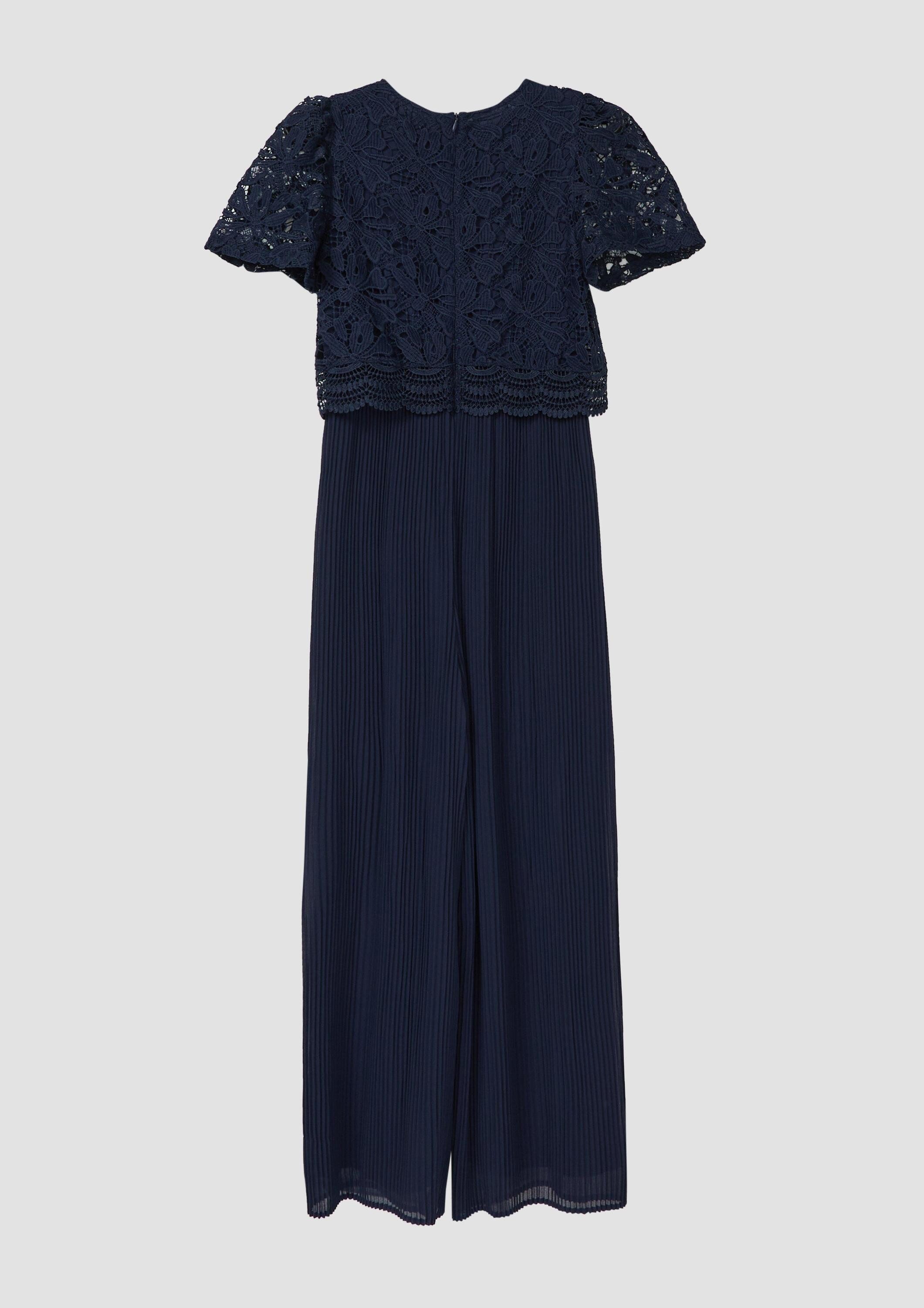 s.Oliver Jumpsuit Overall Overall mit Spitze und Plissee