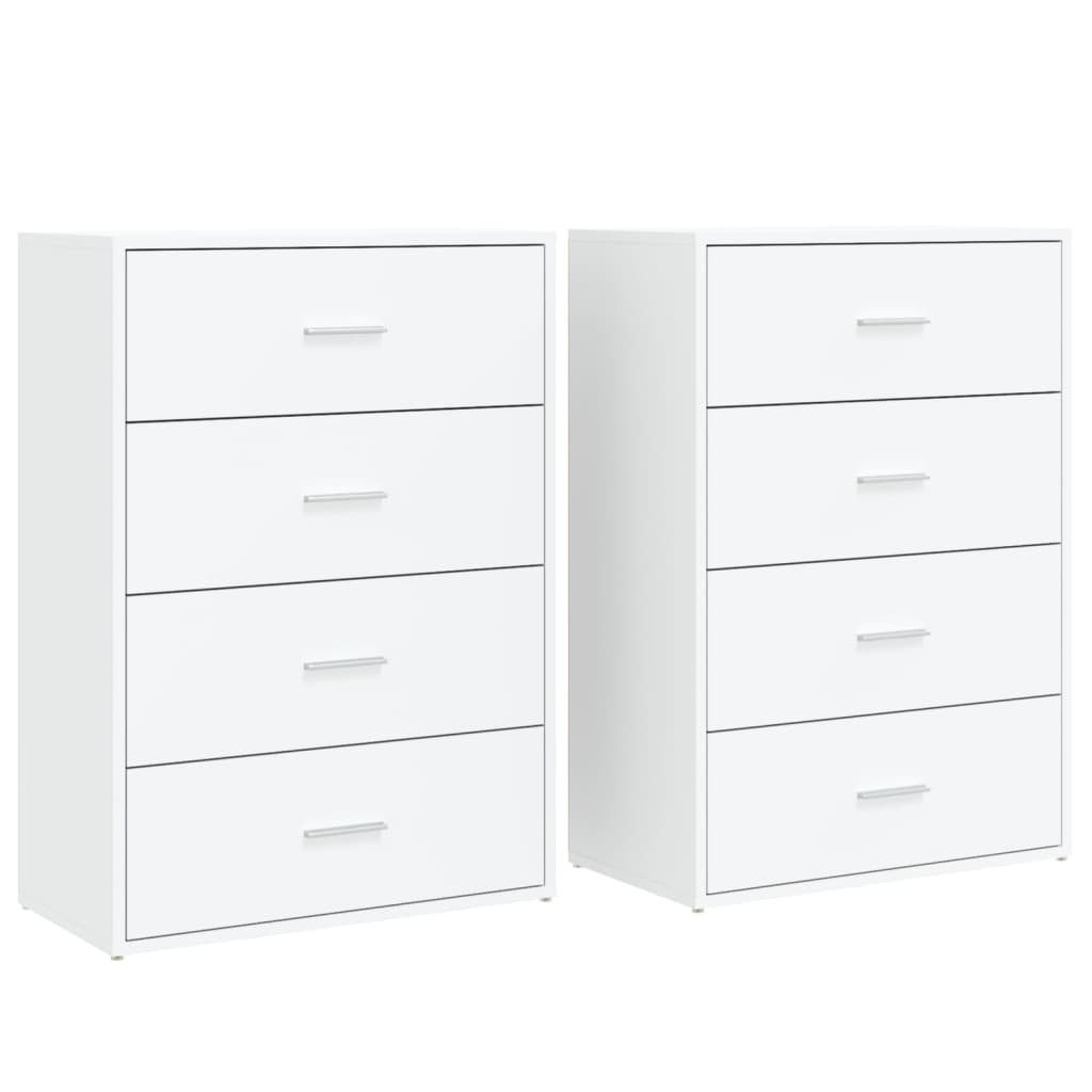 vidaXL Sideboard Sideboards 2 Stk. Weiß 60x31x84 cm Holzwerkstoff (1 St)
