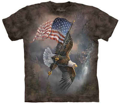 The Mountain T-Shirt Flag Bearing Eagle USA Adler