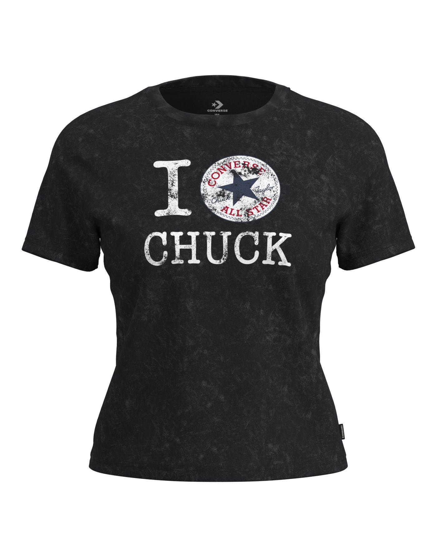 Converse T-Shirt I LOVE CHUCK TEE mit Rundhalsausschnitt, aus Baumwolle, normale Länge
