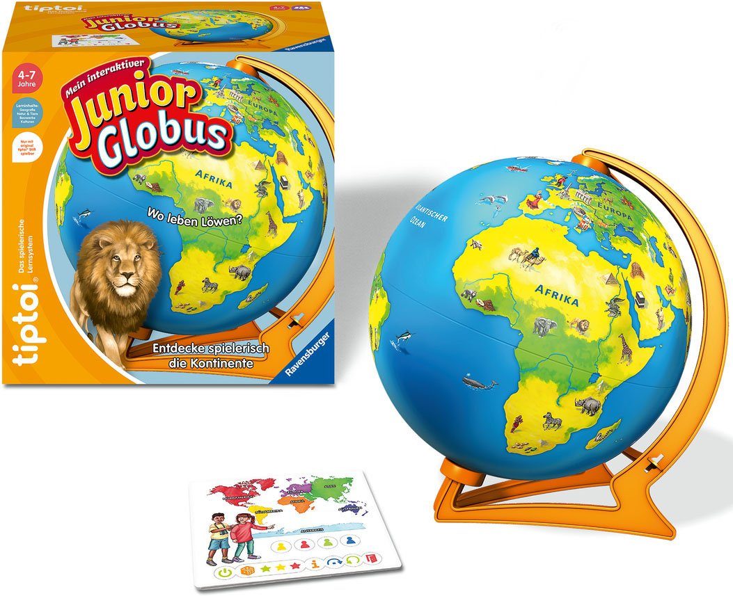 Ravensburger Globus tiptoi® Mein interaktiver Junior Globus, Made in Europe, FSC® - schützt Wald - weltweit