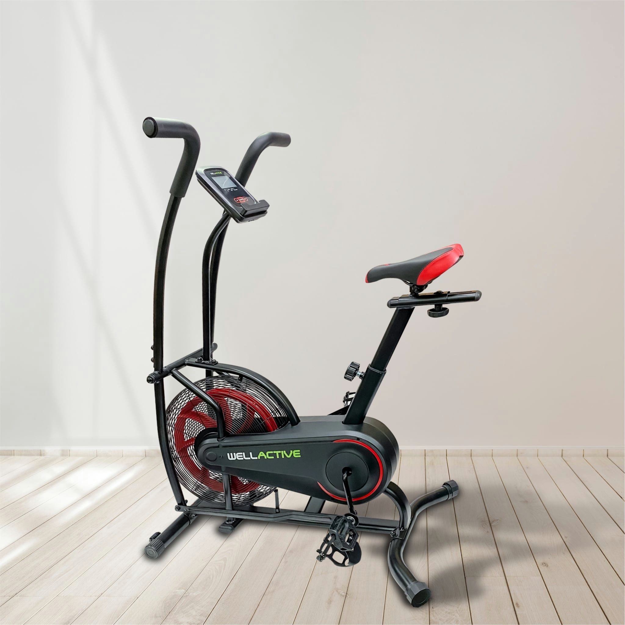 Wellactive Air Bike Air Bike Crosstrainer Fitnessrad Luftwiderstand