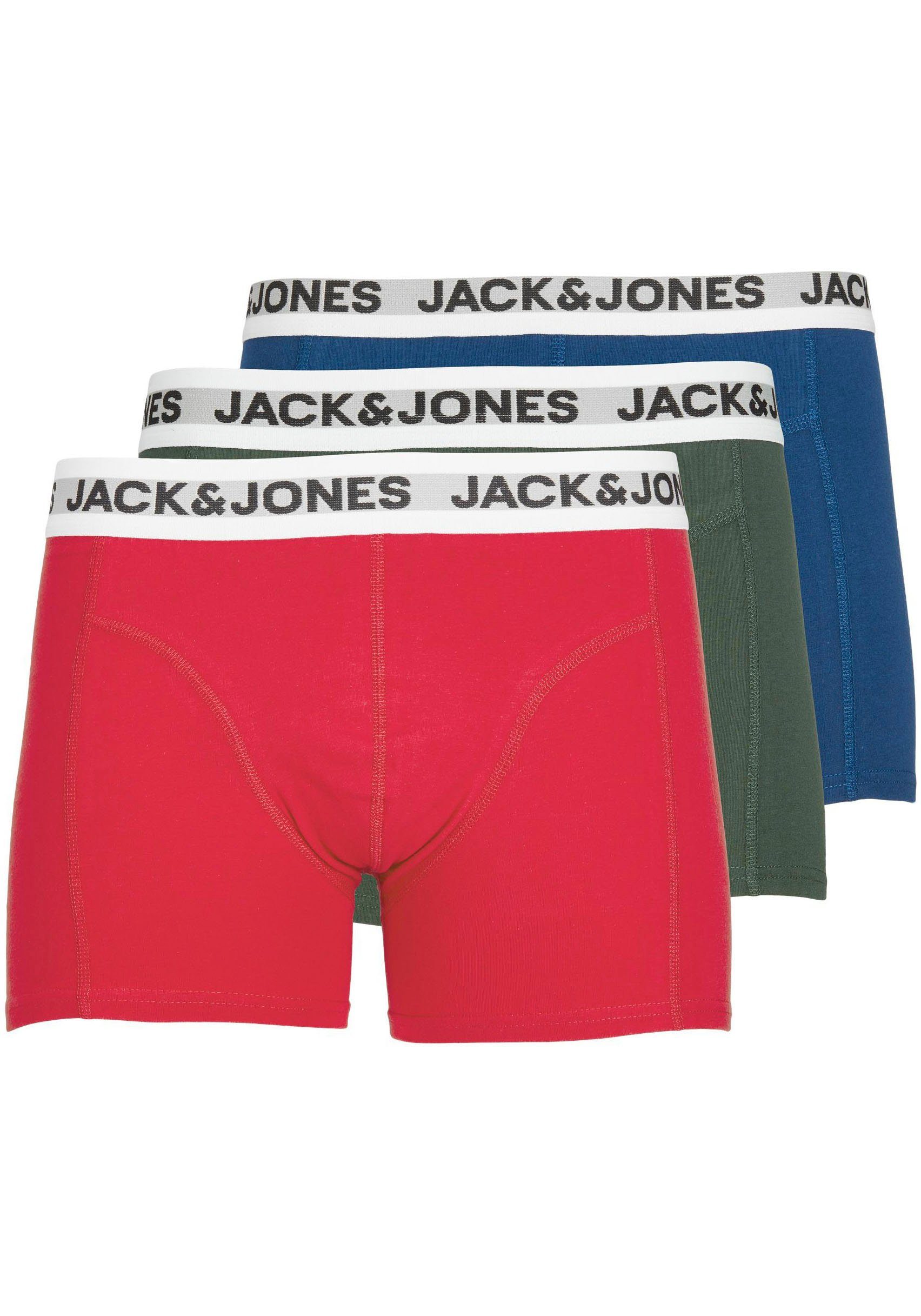 Jack & Jones Boxershorts JACRIKKI TRUNKS 3 PACK (Packung, 3-St), Gewebe mit  hoher Flexibilität und Komfort