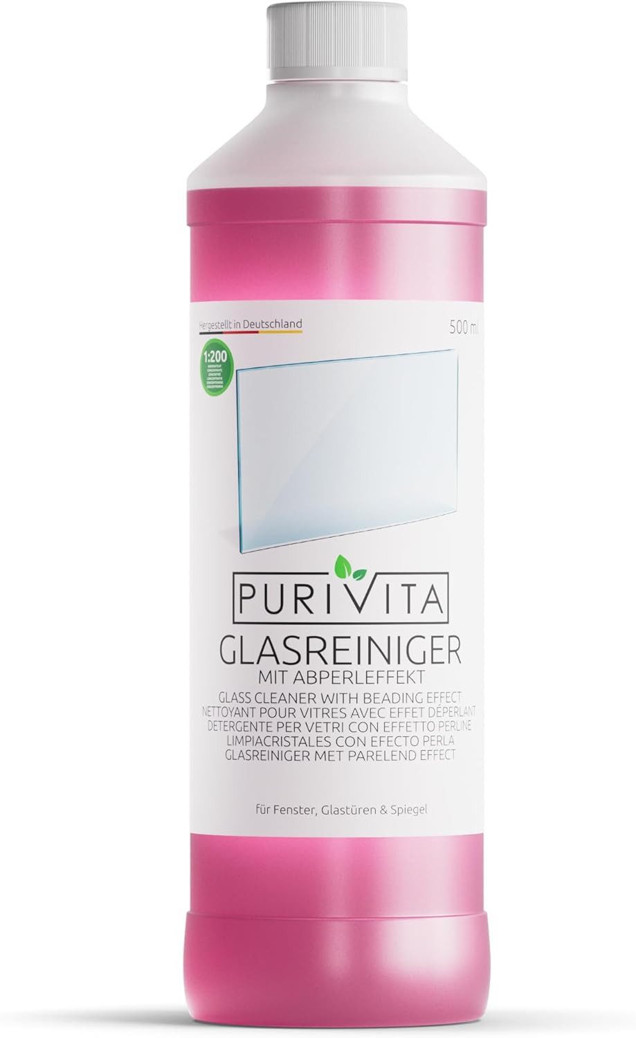 Purivita Purivita 1:200 Стеклоочиститель mit Abperleffekt 500ml Стеклоочиститель
