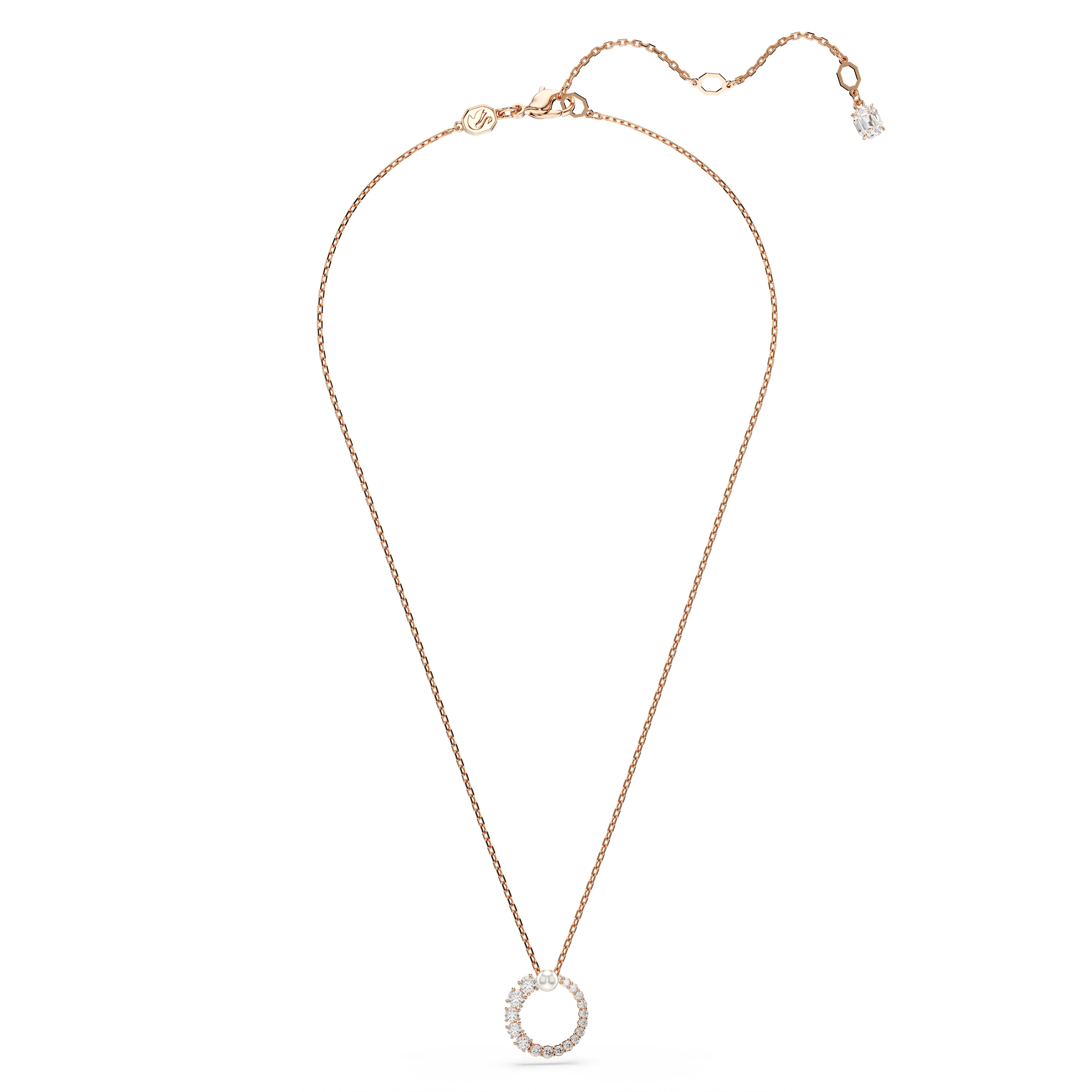 Swarovski Goldkette weiß...