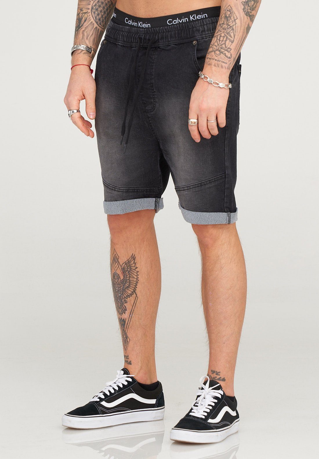 5-Pocket-Stil Shorts im schwarz klassischen KIERAN SOULSTAR