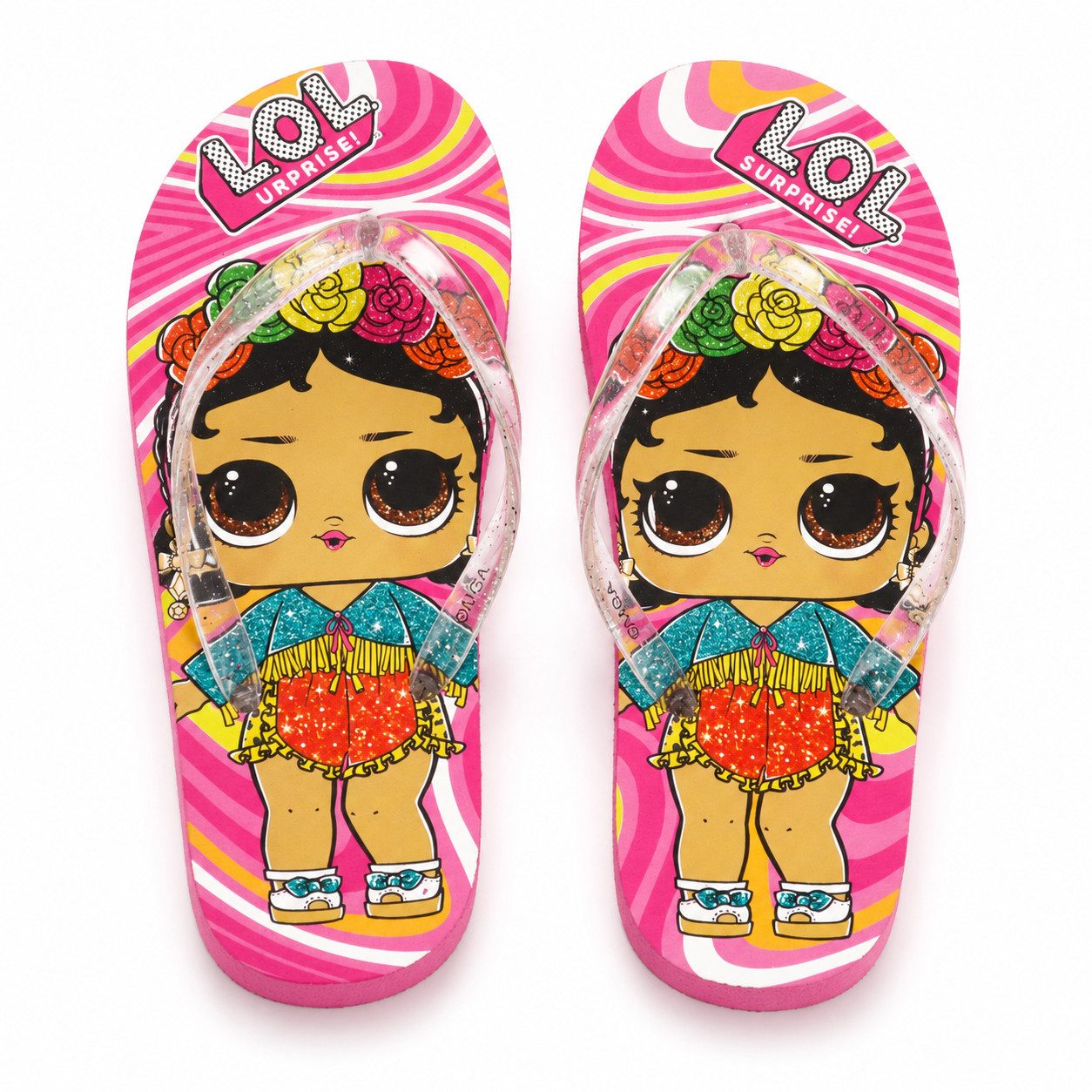 L.O.L. SURPRISE! LOL Surprise Girls Kinder Mädchen Flip Flops Zehentrenner Gr. 26 bis 33