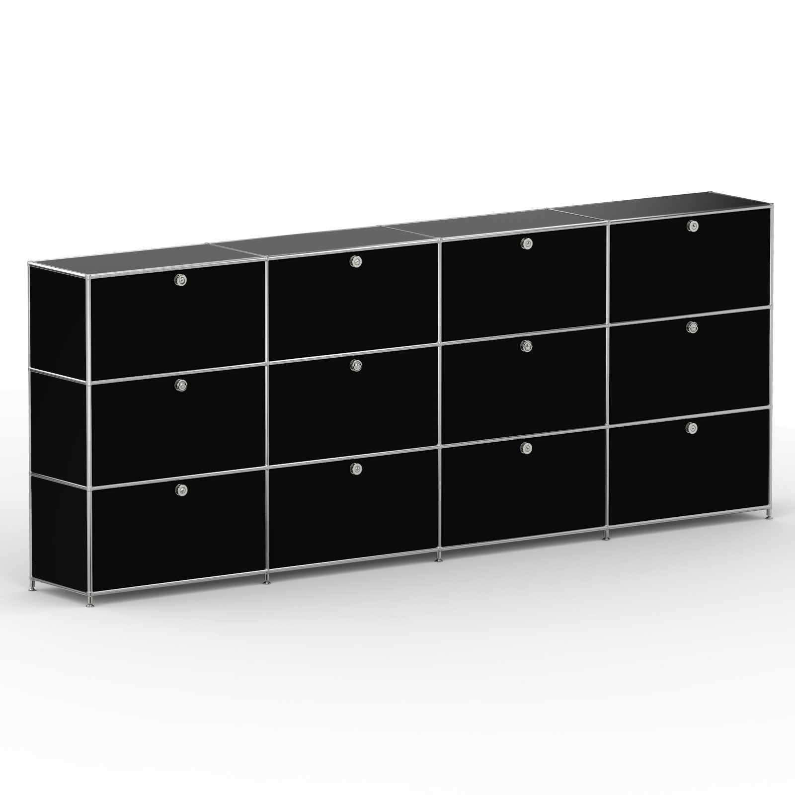 Versee Highboard Hochschrank, 12 Schubladen, Schloss, Breite 302 cm (Highboard für Büro und Home-Office, 1 Highboard), Robust und langlebig, 50kg belastbar