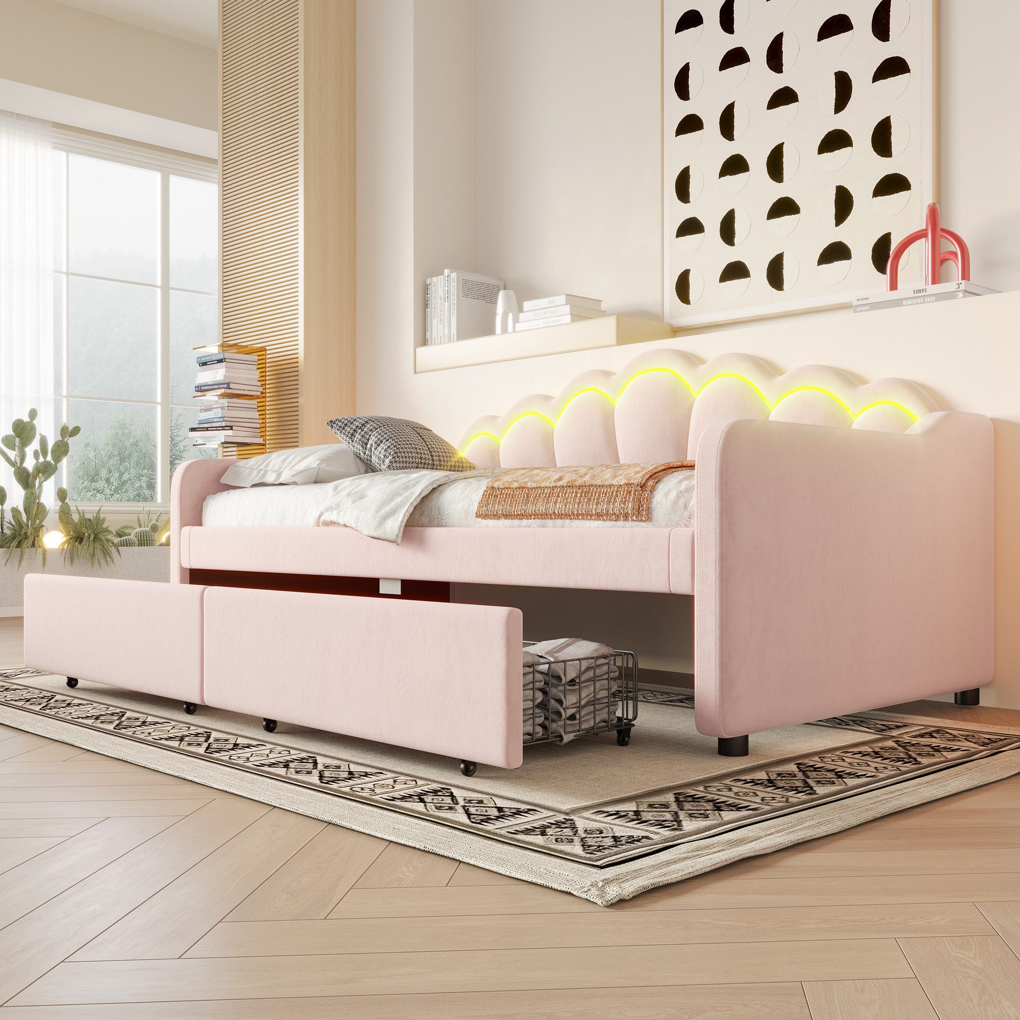 Flieks Daybett, LED Tagesbett Schlafsofa Kinderbett günstig online kaufen