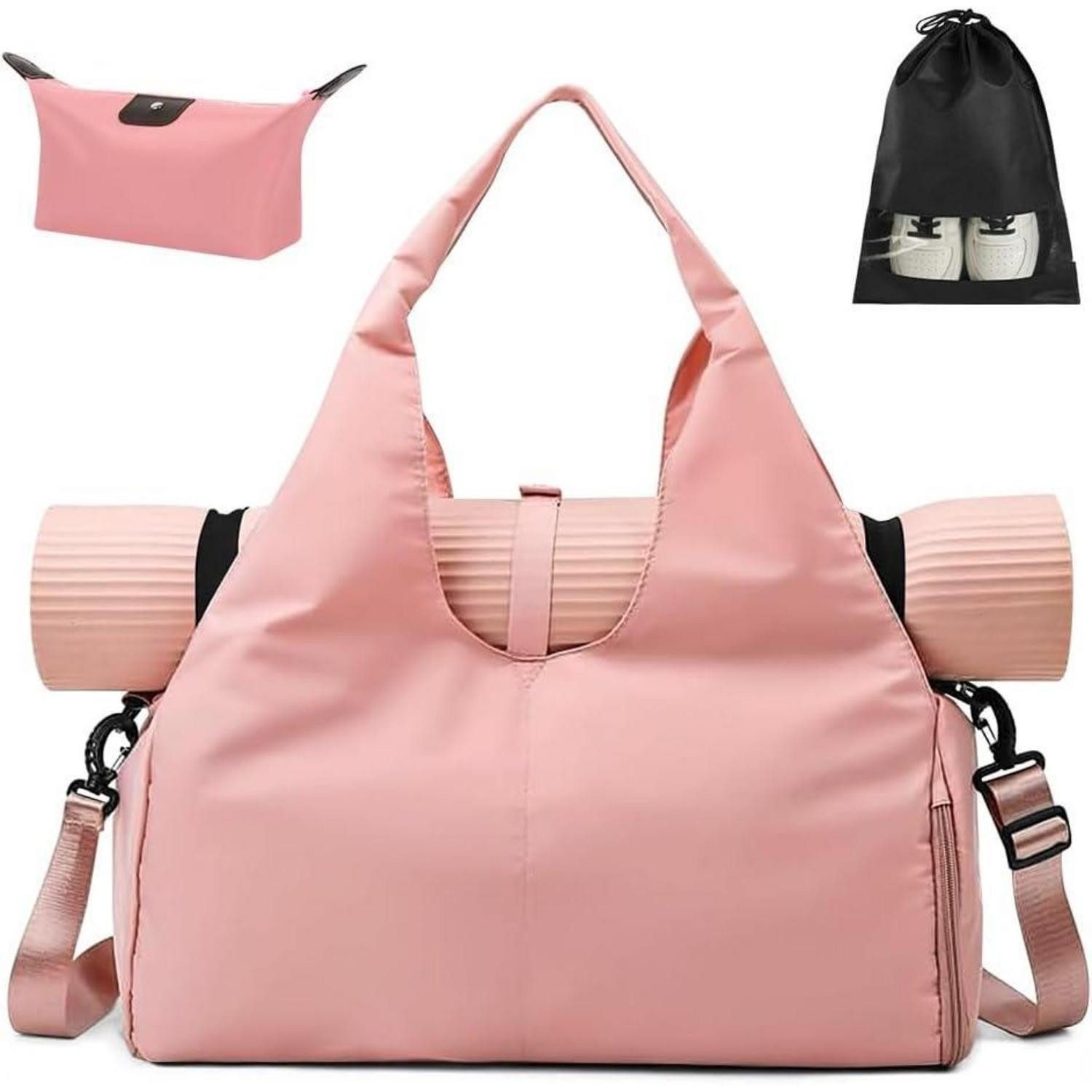 LuxusKollektion Sporttasche Sporttasche Damen Herren Reisetasche Yoga Schwimmtasche Pink