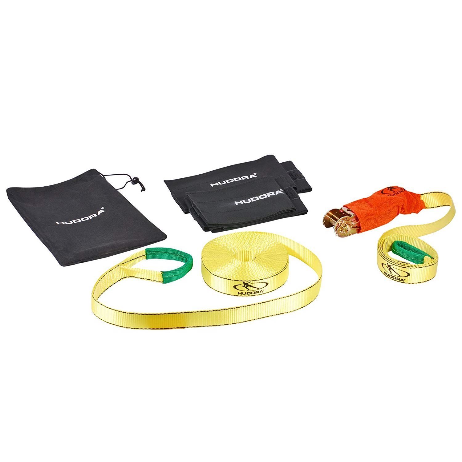 Hudora Basketballkorb 76656 Slackline Set mit Baumschutz