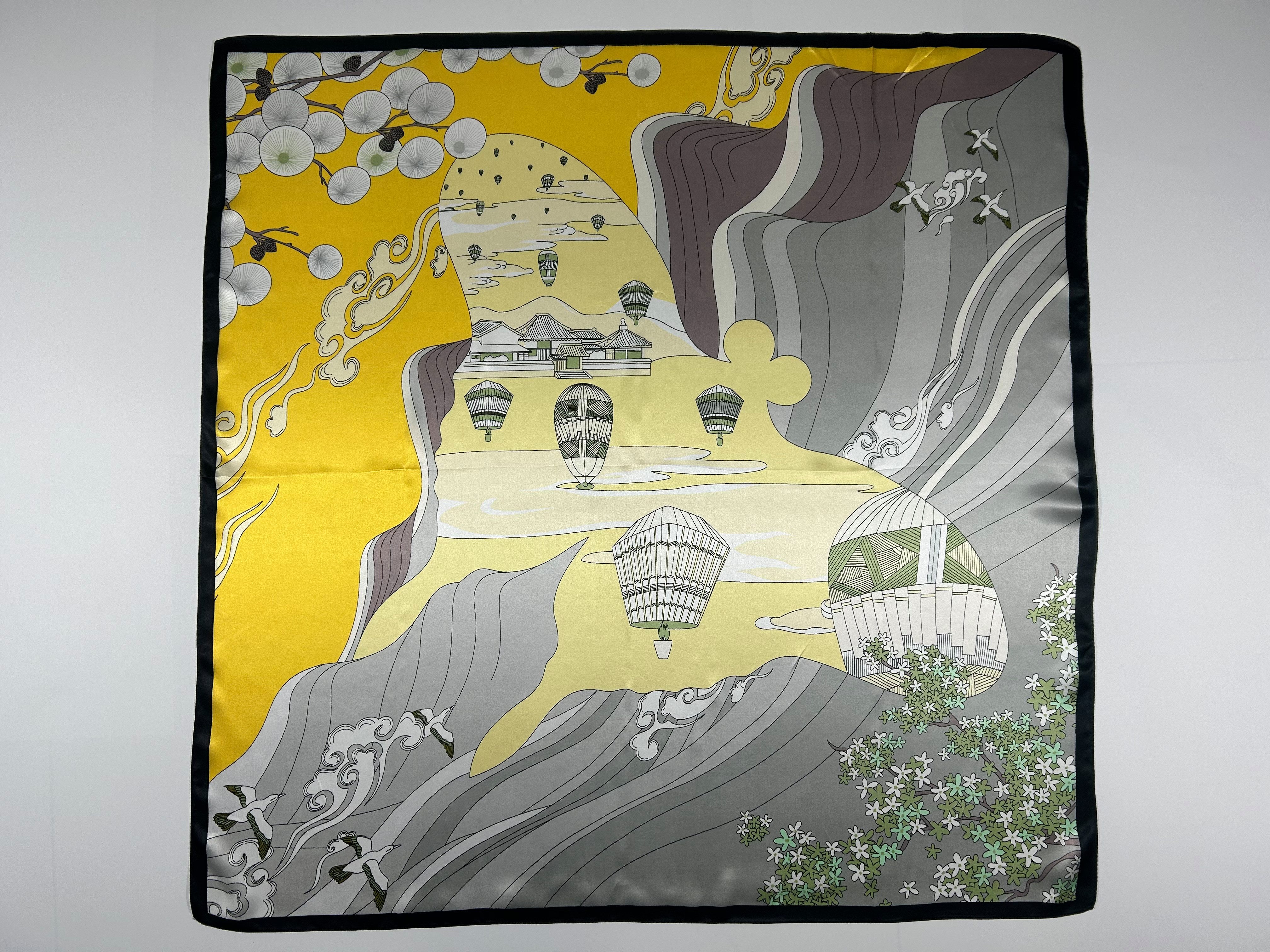 Kleelein Seidentuch Seidentuch 90x90 cm für Damen mit Akrobatik Reiter-Moti günstig online kaufen