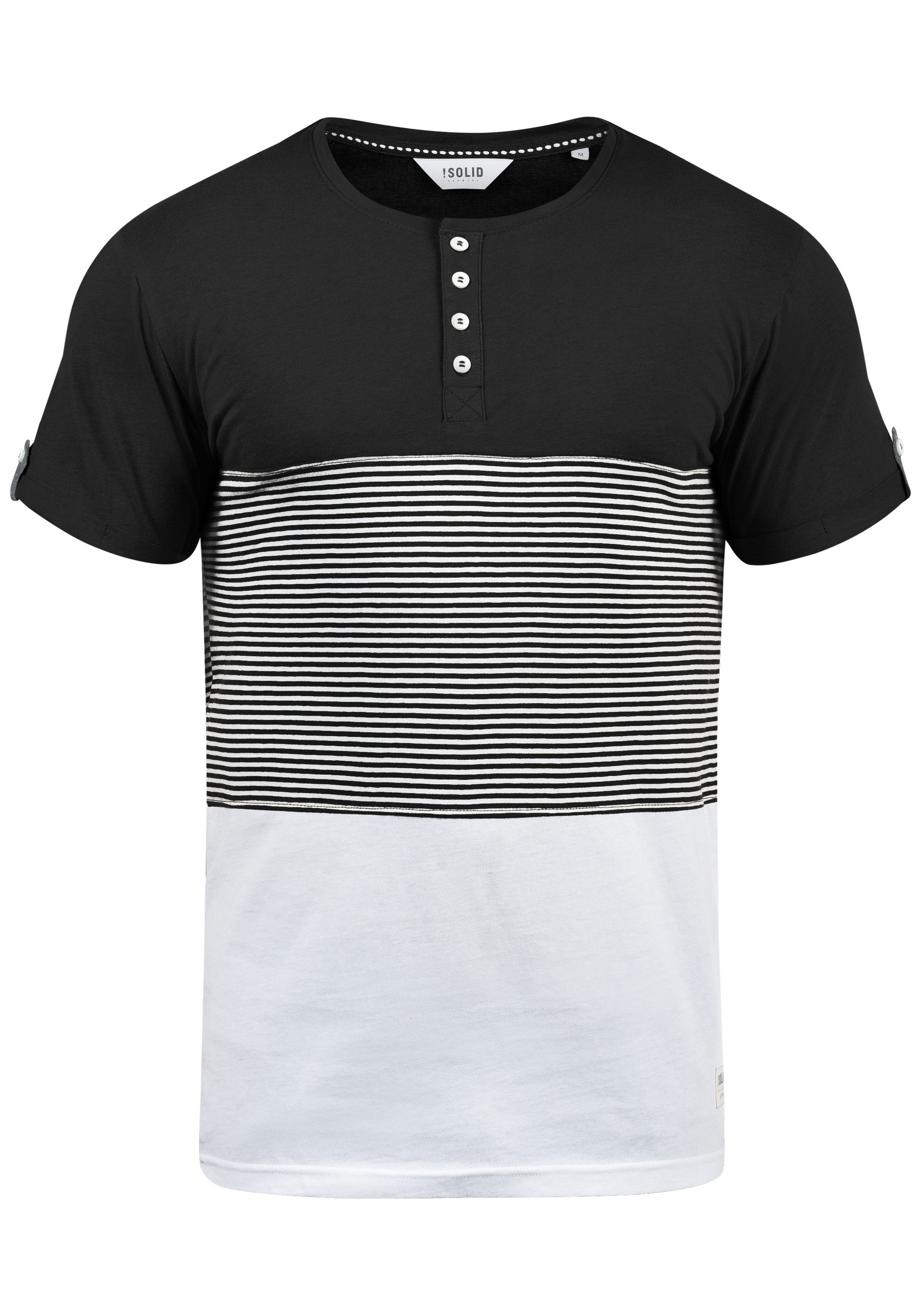 !Solid Rundhalsshirt SDMarek Kurzarmshirt mit Knopfleiste