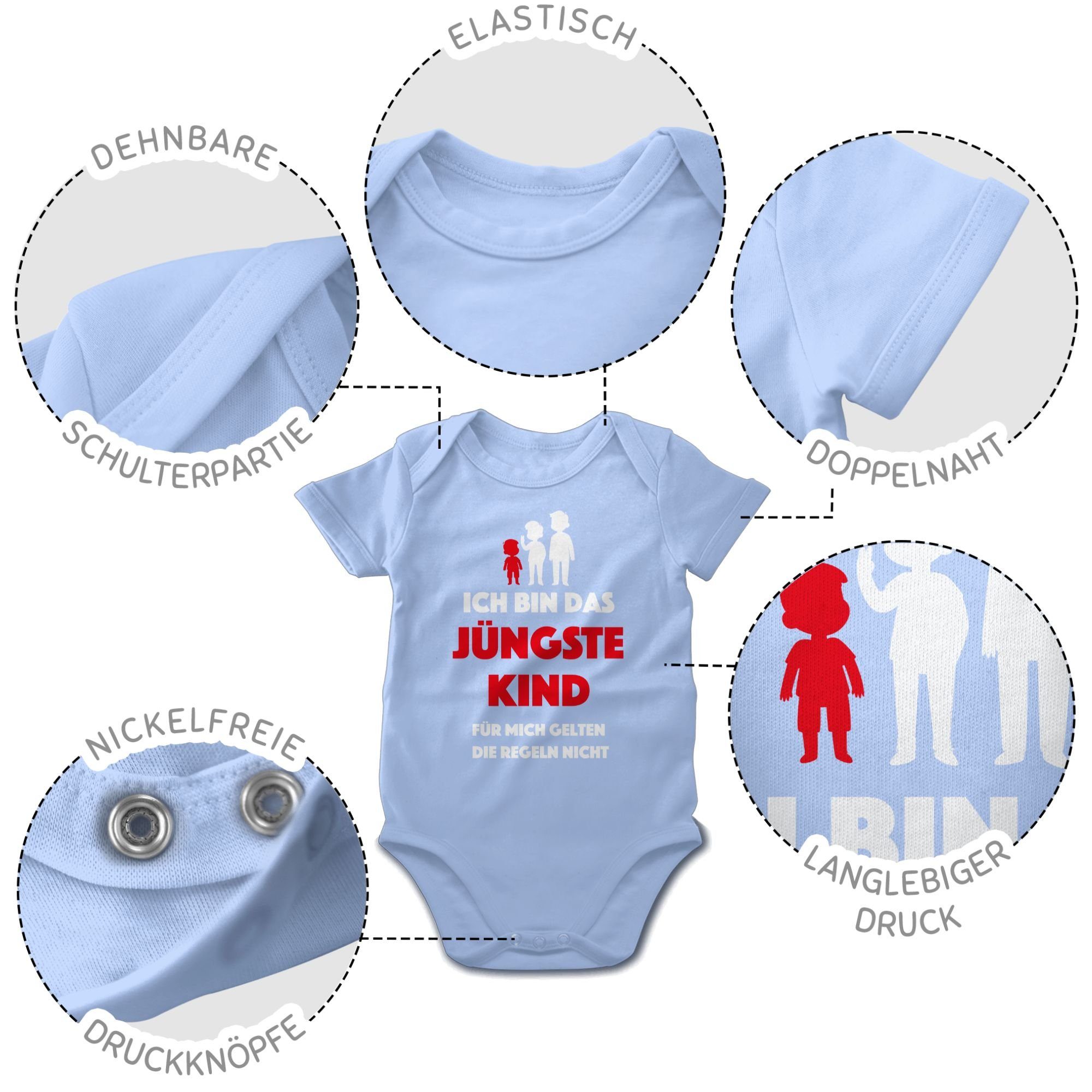 bin Regeln die 3 mich jüngste Babyblau gelten Kind. Ich das nicht Baby Shirtracer Shirtbody Sprüche Für