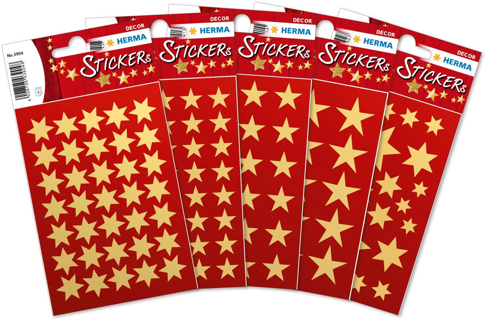 HERMA Etiketten Sticker-Set Weihnachtssterne gold