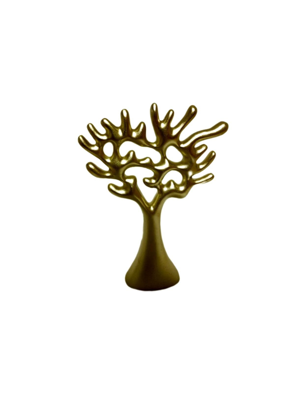 Dekofigur Polyresin aus Dekofigur Baum Skulptur moebel17 Gold,