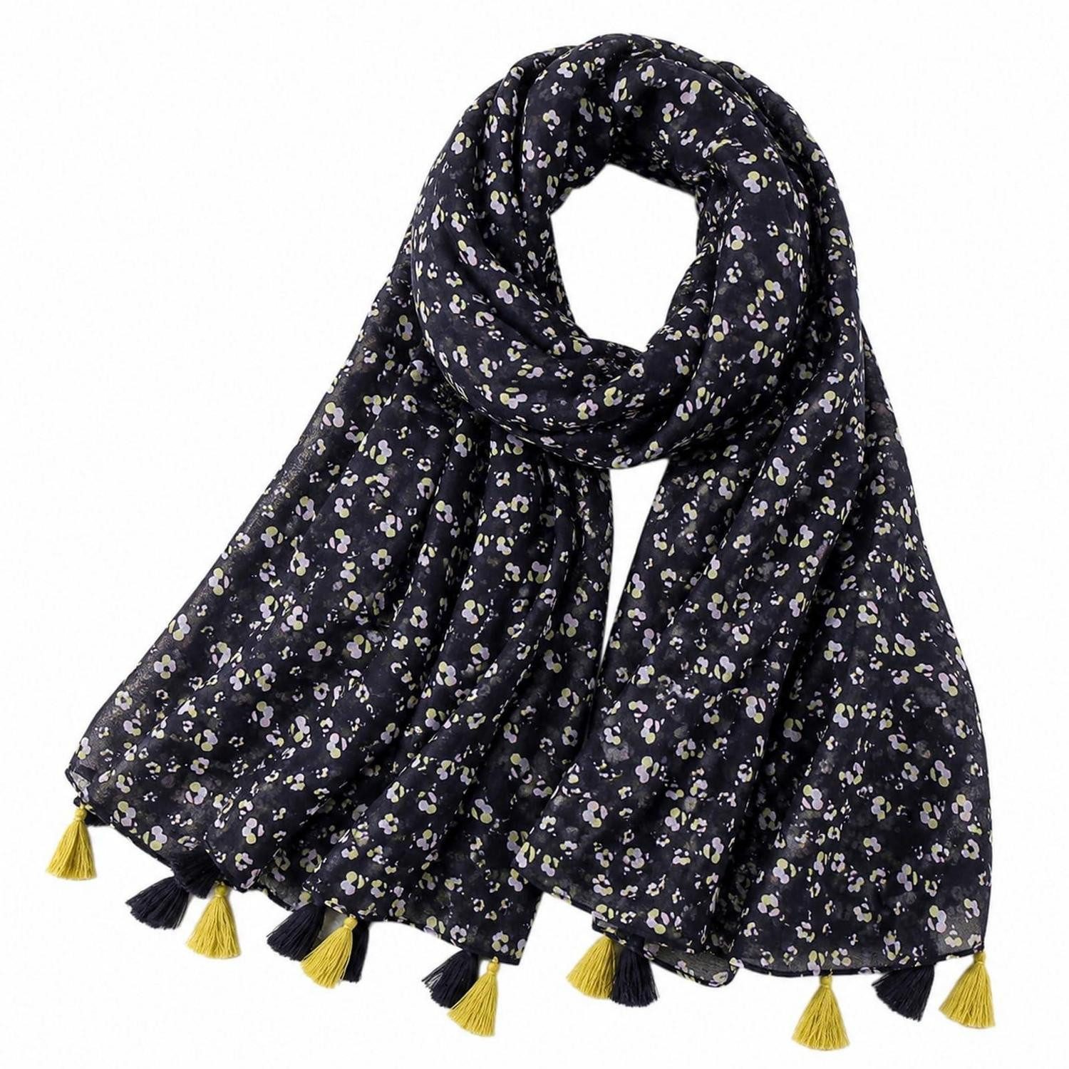 LuxusKollektion Modeschal Schal Frühlings Blume Damen Mädchen Bunt, (1-St)