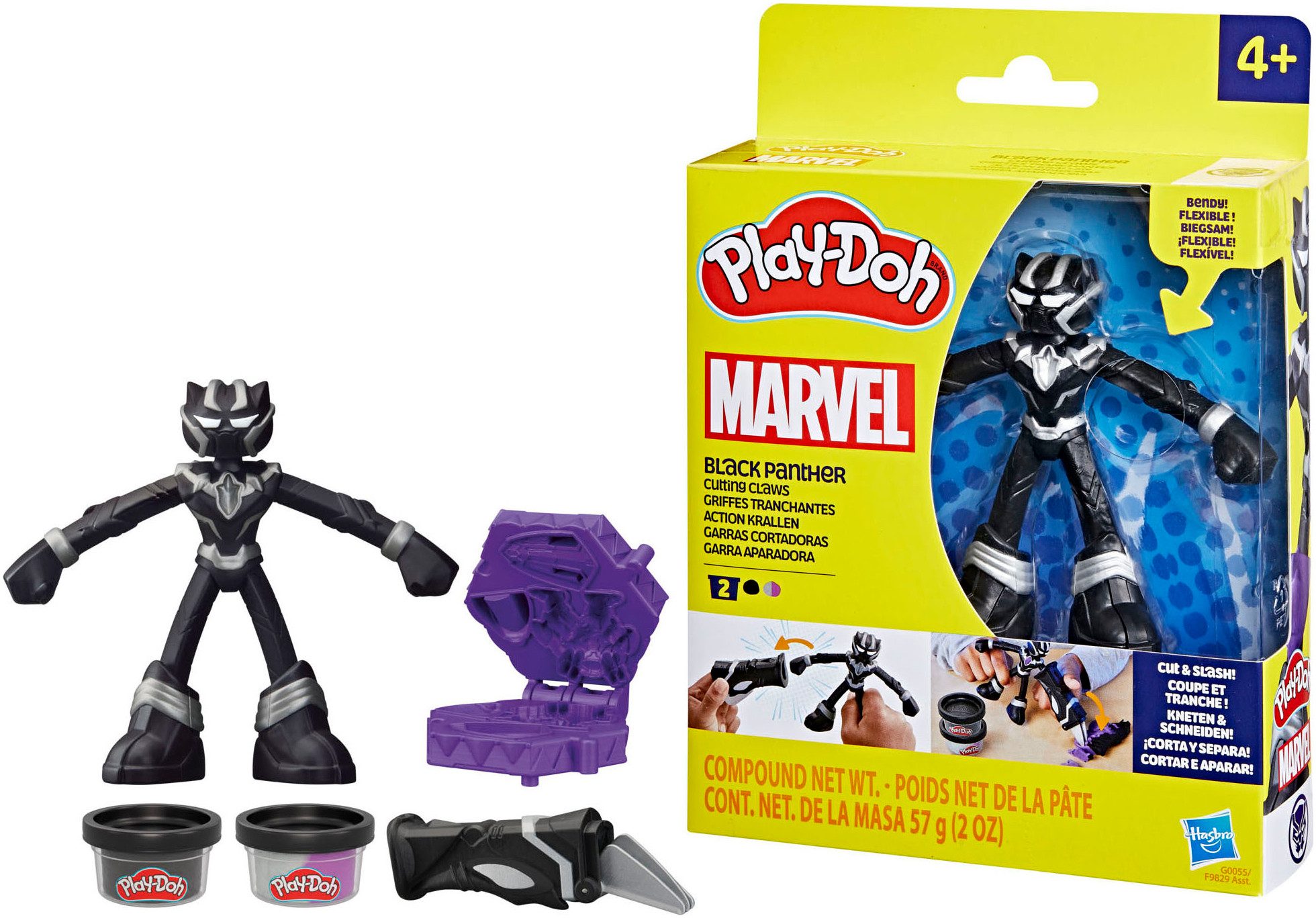 Hasbro Knete Play-Doh, Marvel Black Panther Action Krallen