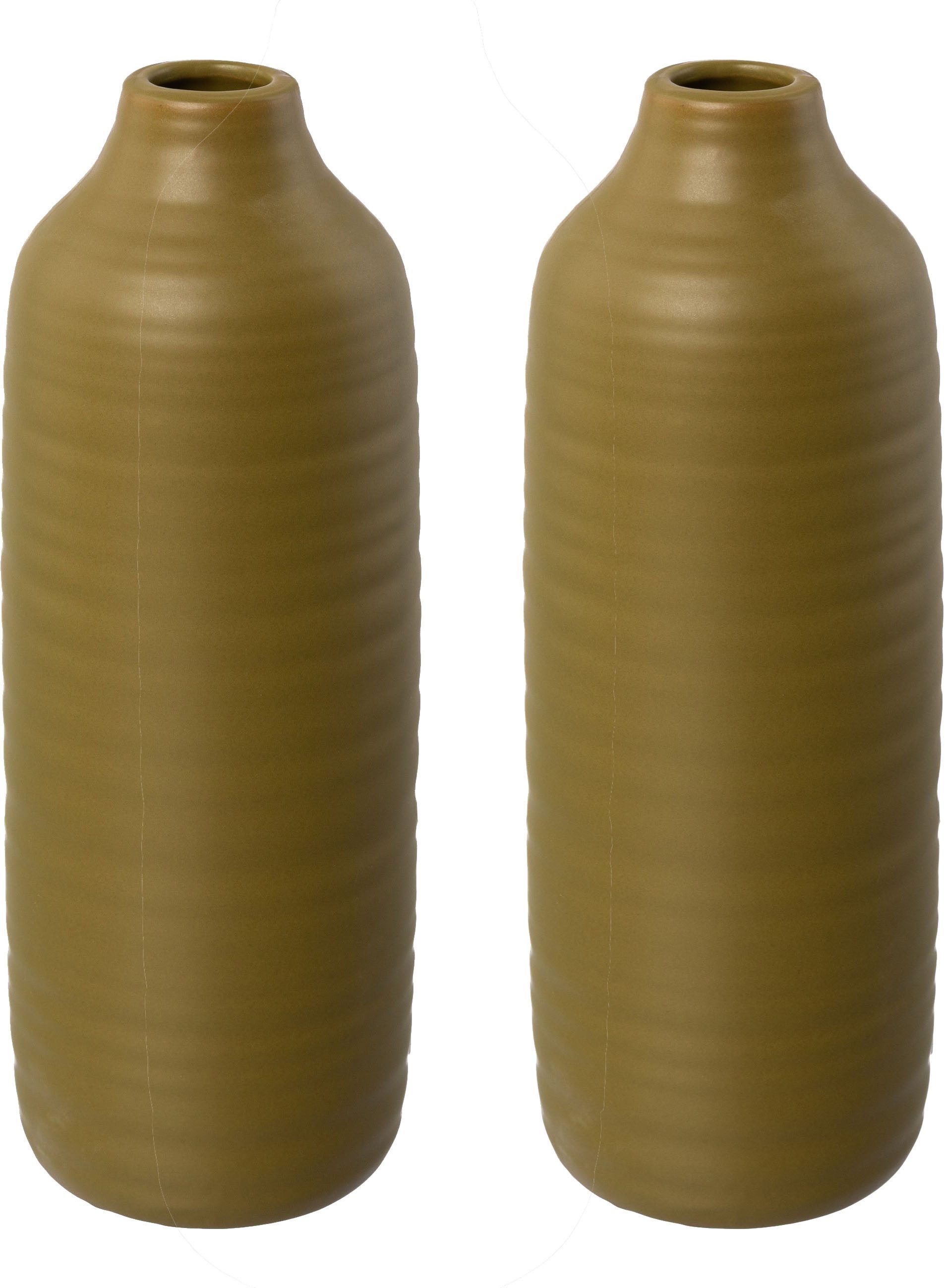 Creativ deco Dekovase (Set, 2 St), besondere Oberflächenstruktur