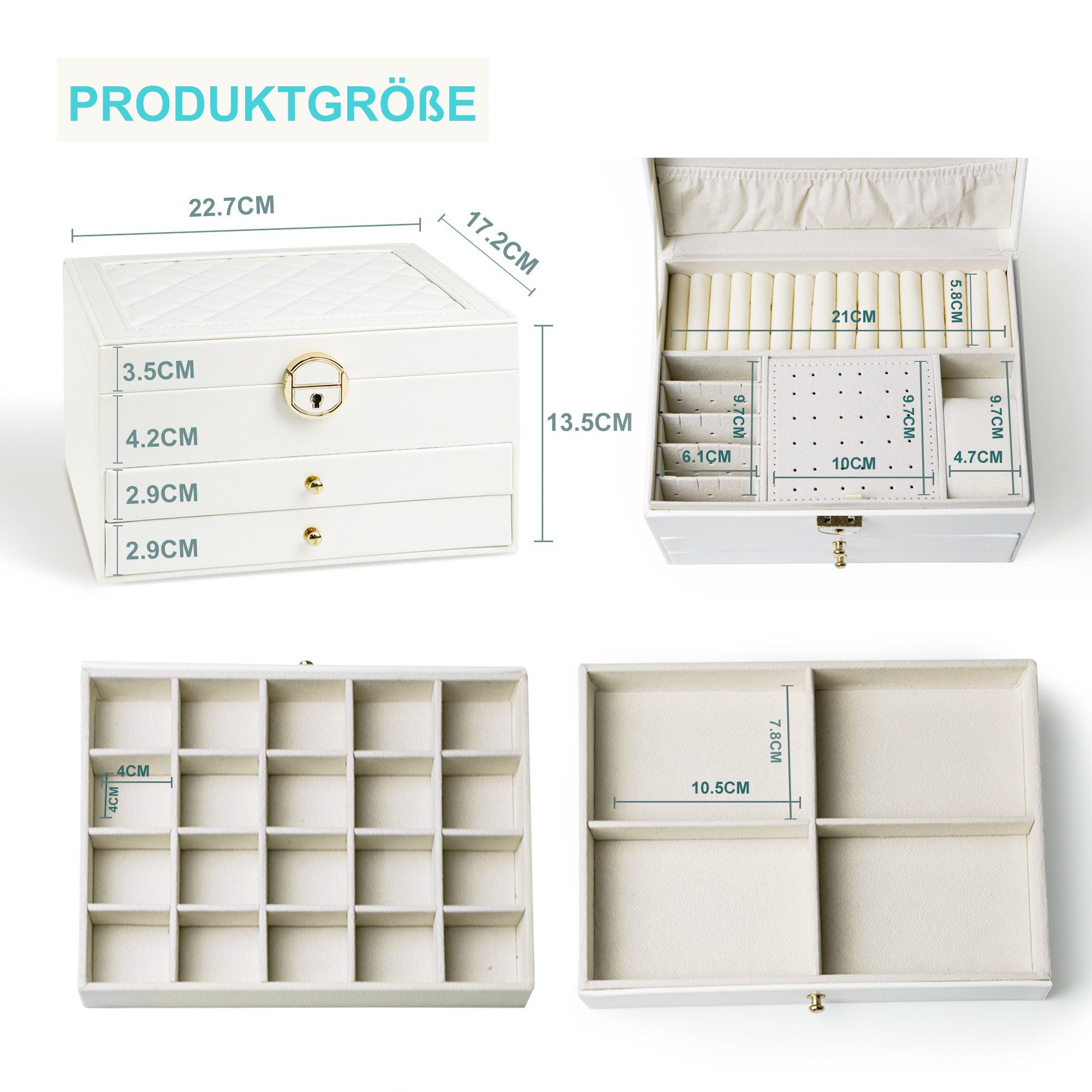 AdelDream Schmuckkasten AdelDream Schmuckkasten dreistöckige Schmuckbox