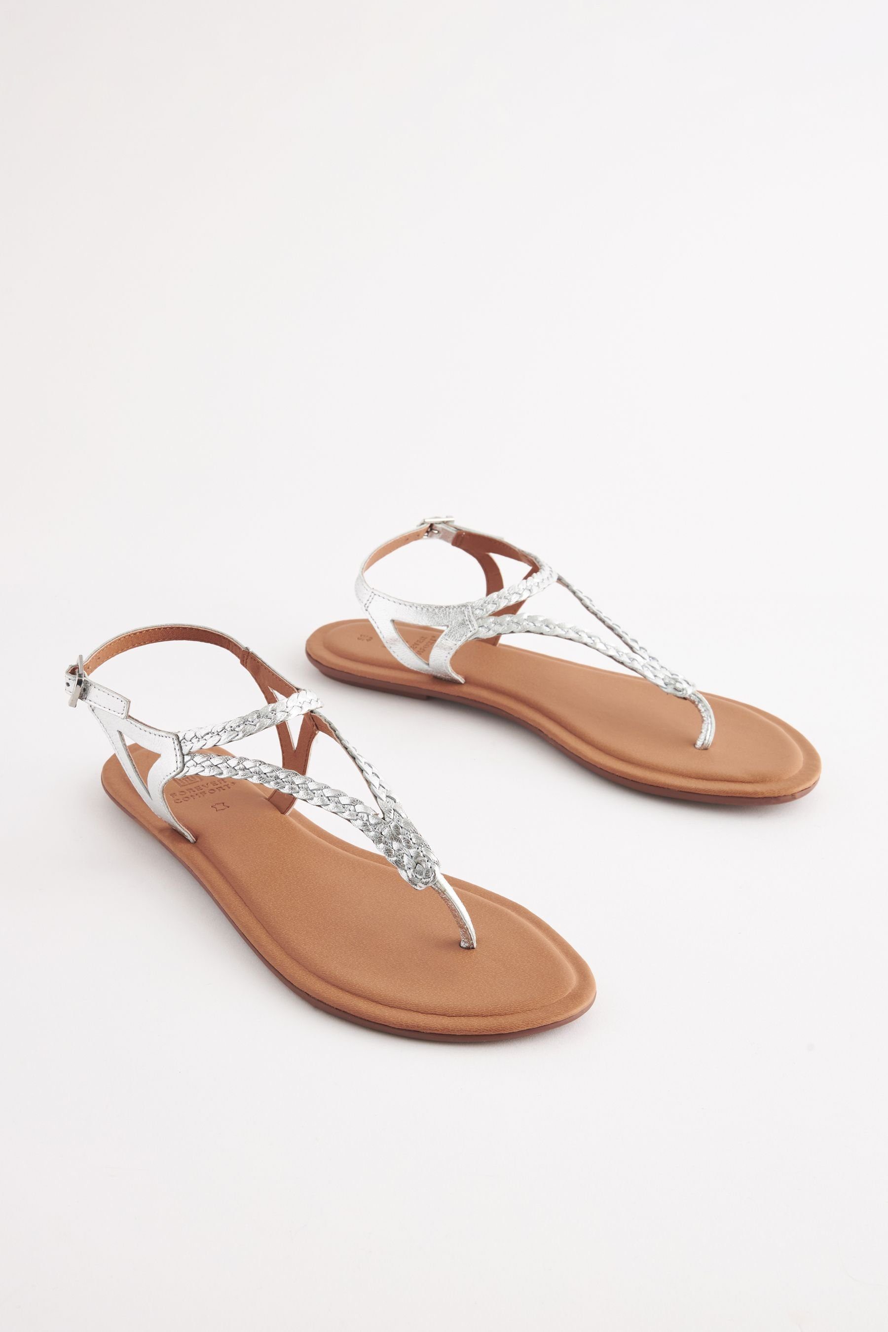 Next Forever Comfort® Zehenstegsandalen aus Leder günstig online kaufen