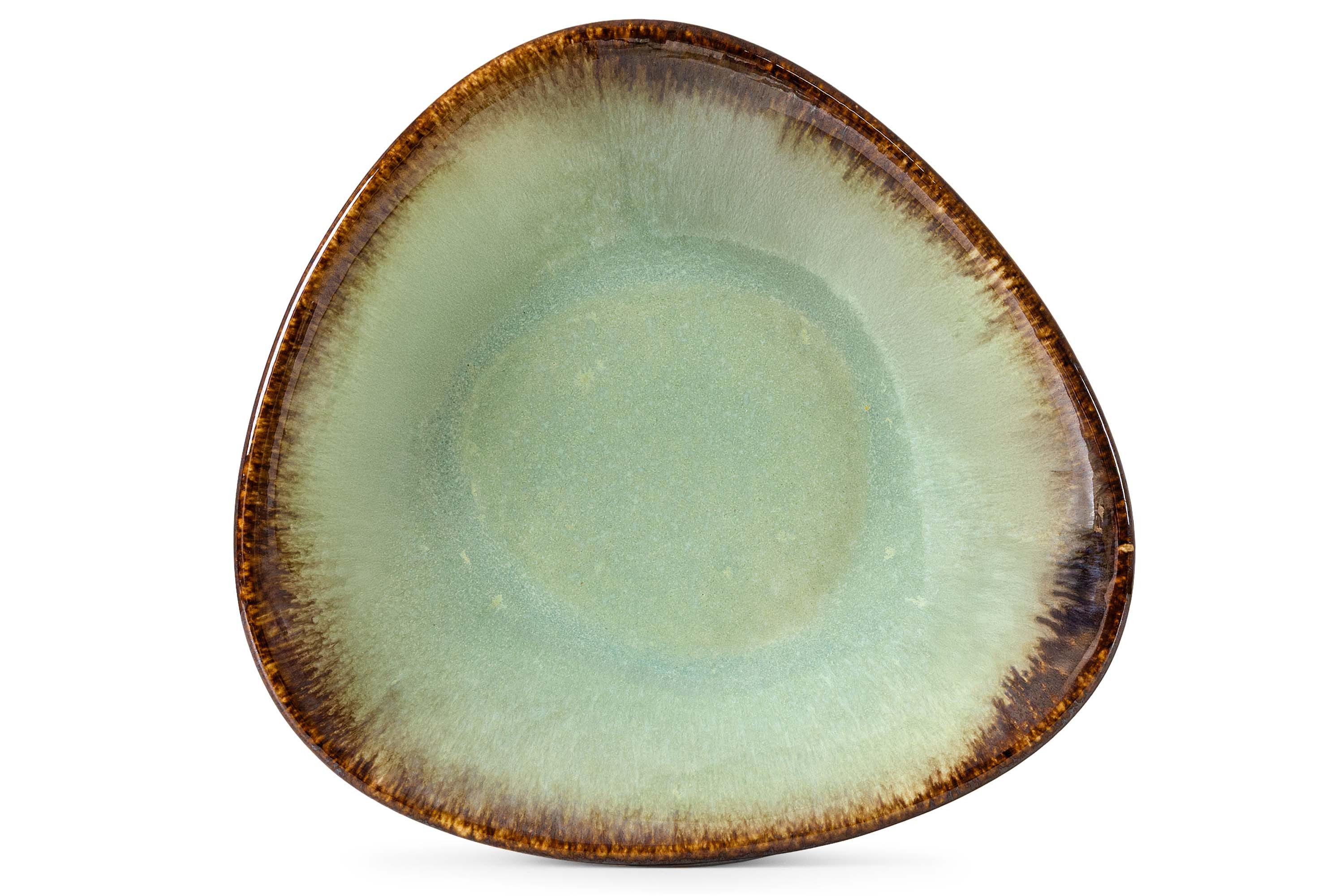 KONSIMO® Servierplatte PRIMA Servierteller, handgefertigt, Premiumqualität aus EU, Keramik, (1x tiefe Servierplatte (B) 27 cm x (H) 5,4 cm x (L) 25,7 cm), luxuriöse Qualitätskeramik, spülmaschinengeeignet, mikrowellengeeignet