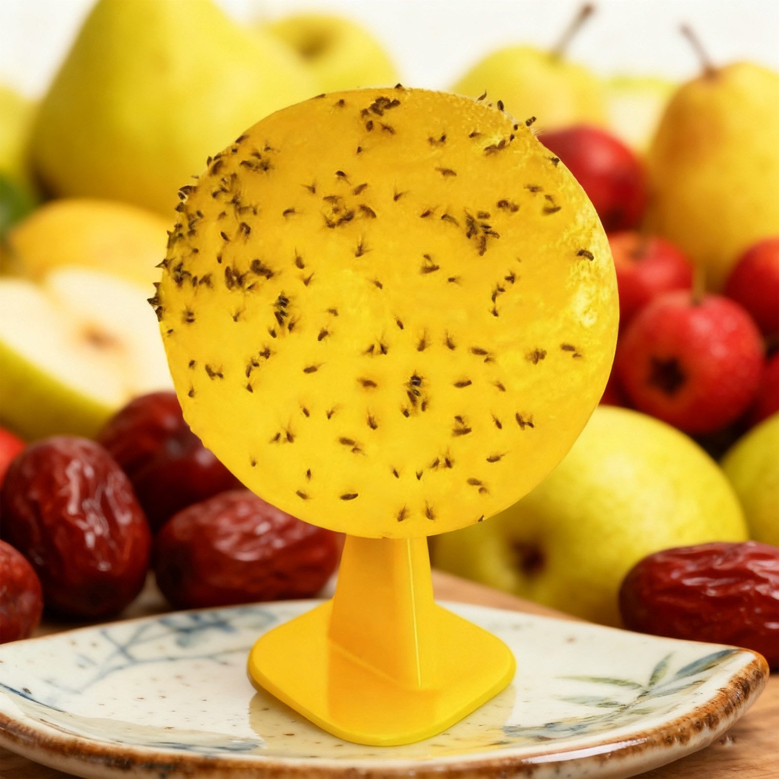 OKWISH Insektenfalle Fruchtfliegenfallen klebend 6er Set Insektenfänger Kugelfallen, Geeignet für Haushalte Gärten Cafés Obstgärten Lebensmittelbetriebe