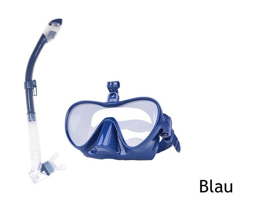Schnorcheln Unisex-Erwachsene und Taucherbrille Set mit KIKAKO Taucherbrille Schnorchel