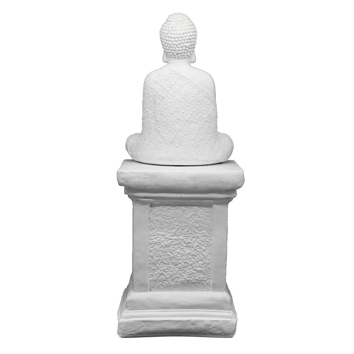 mit Stein Germany in Tiefes winterfest, weiß frostsicher, - Säule Figur Buddha Kunsthandwerk aus Statue, Made Buddhafigur