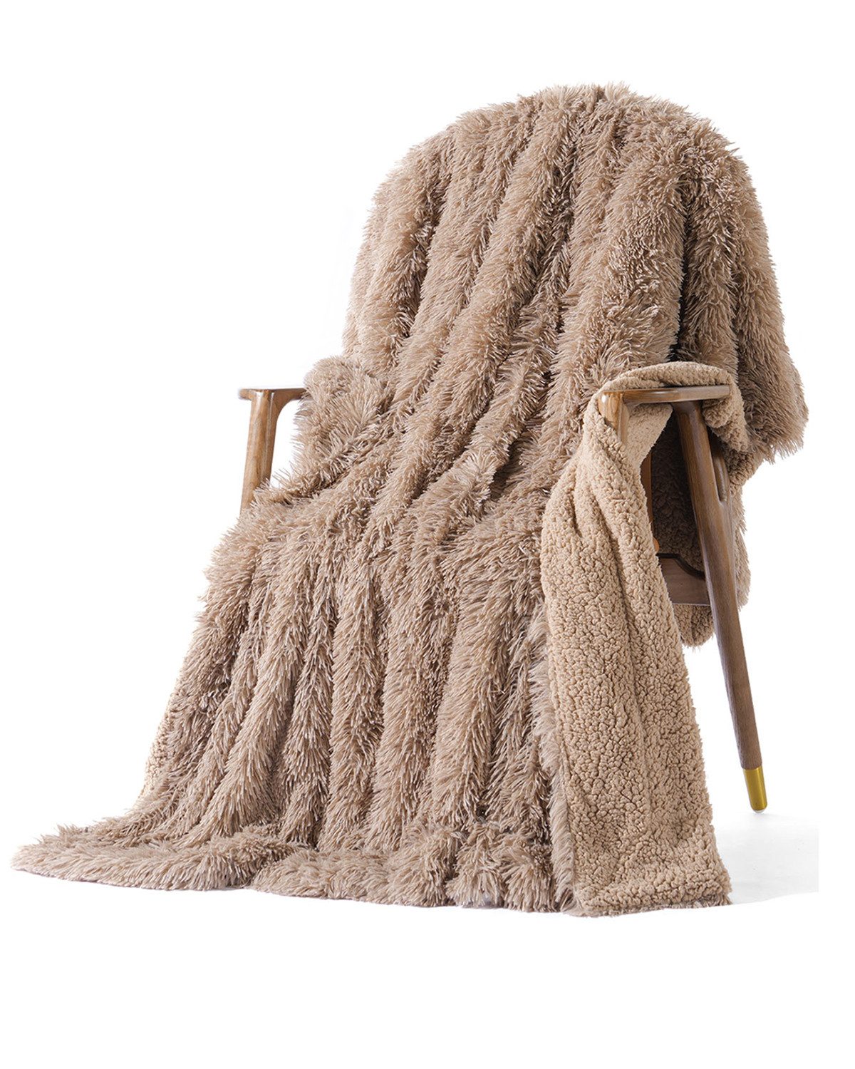 Wohndecke Sherpa-Fleecedecke, Warme Sofadecke, Flauschig, Weich günstig online kaufen
