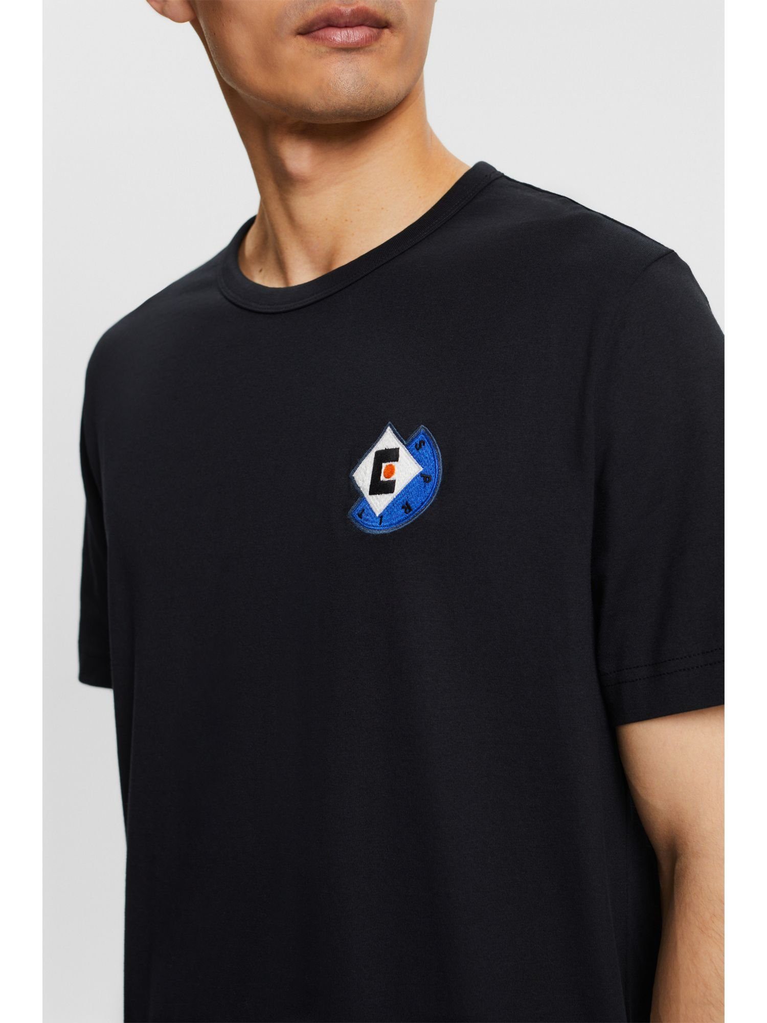 mit BLACK T-Shirt grafischem Logo Esprit T-Shirt (1-tlg)