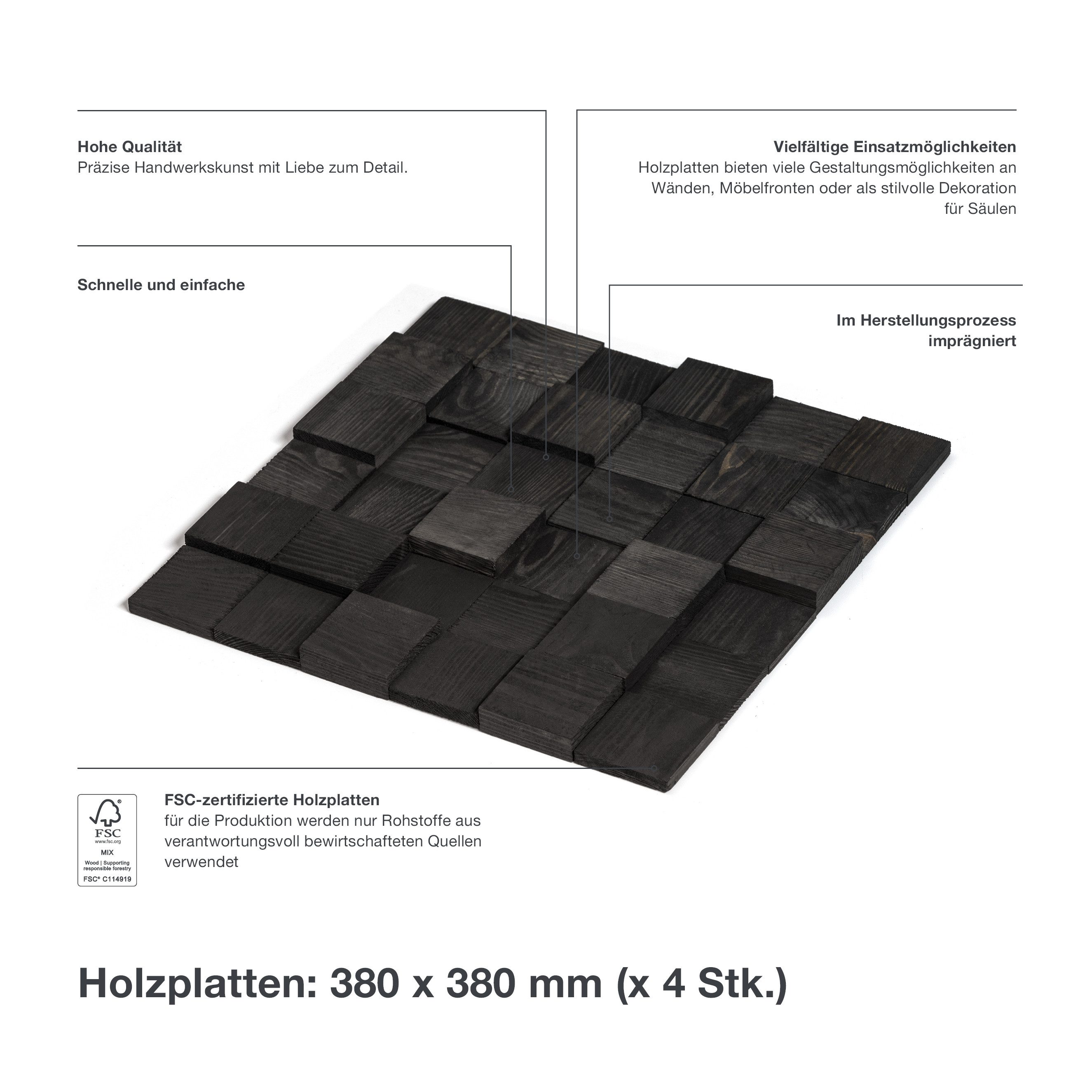 Stegu 3D Wandpaneel PINO CARBON OMBRE günstig online kaufen