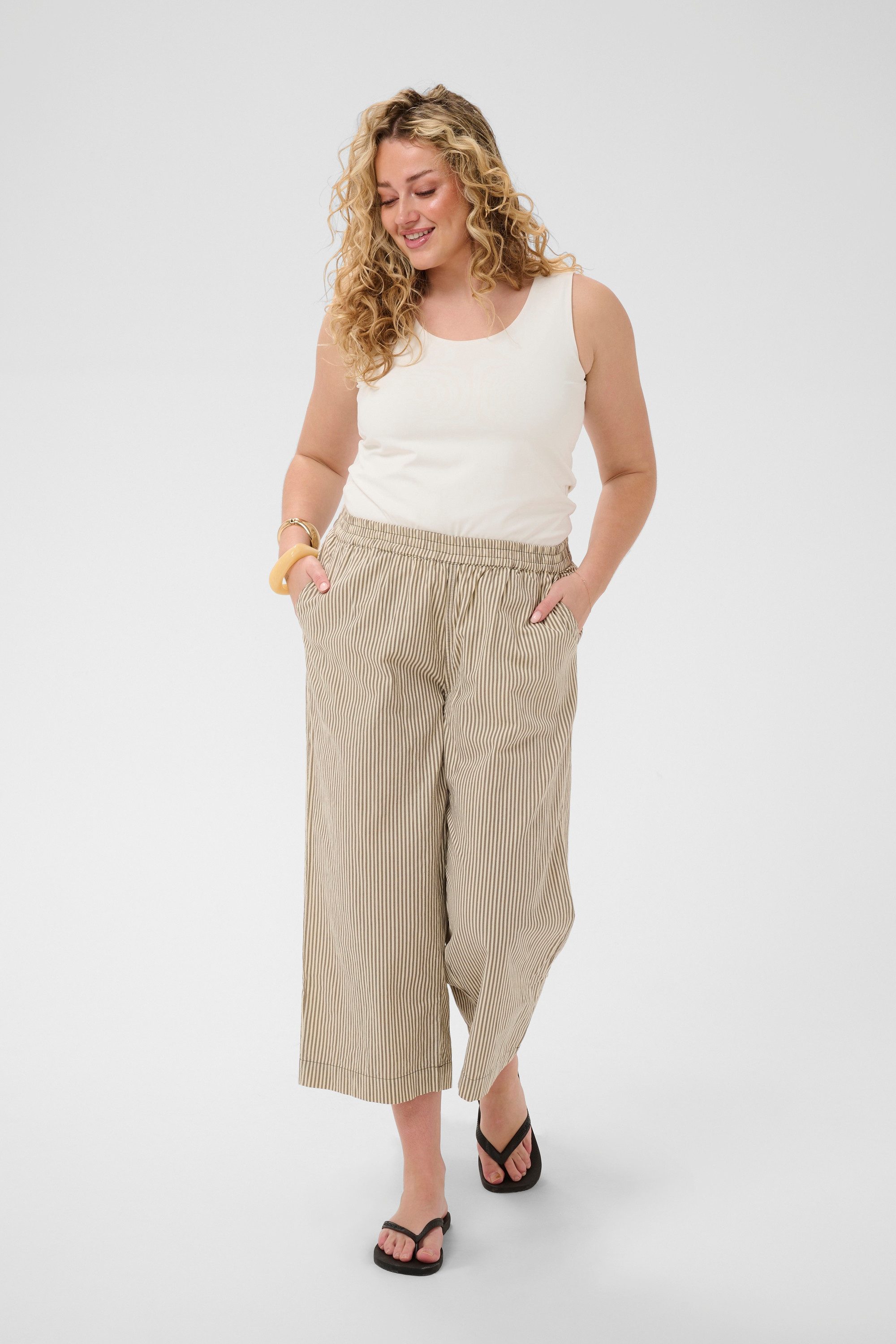 KAFFE Curve Stoffhose Casual Hose KCnana Große Größen