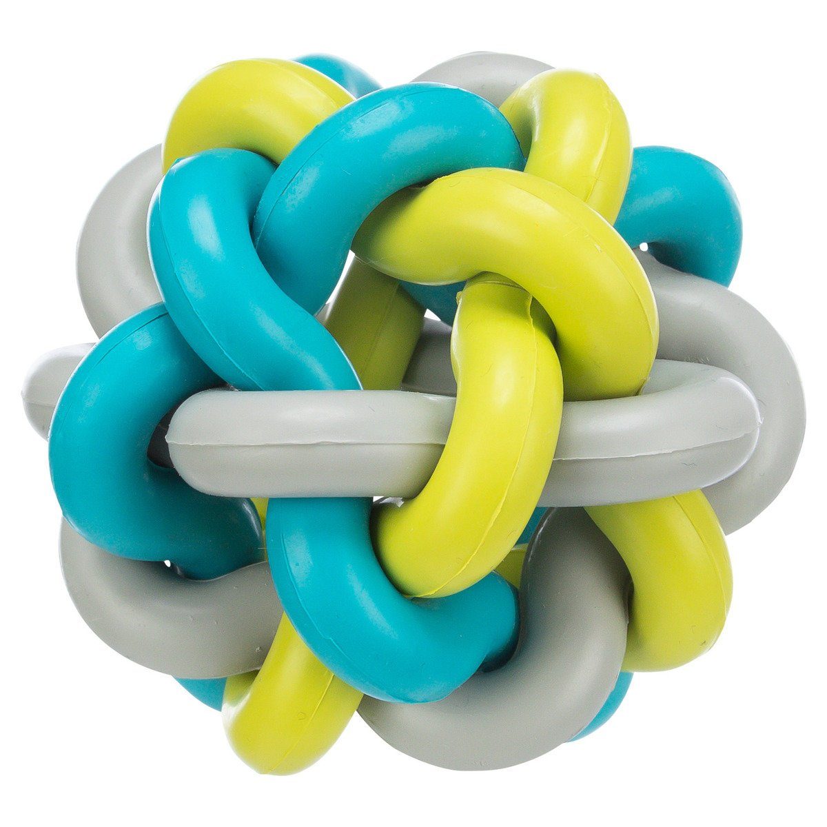 Tierball Knotenball bunt, Naturgummi
