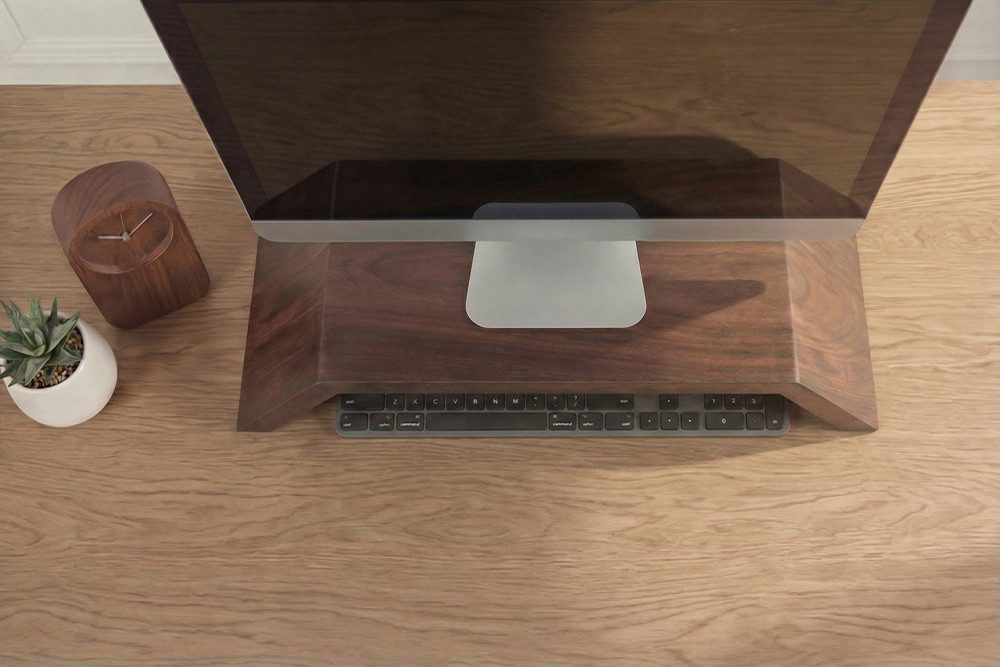 riess-ambiente Laptoptisch GATSBY 50cm braun - Mangoholz, Massiv, Erhöhung, Stauraum, modern (Einzelartikel, 1-St), für eine gesunde Sitzhaltung - ideal für Arbeitszimmer od. Home Office