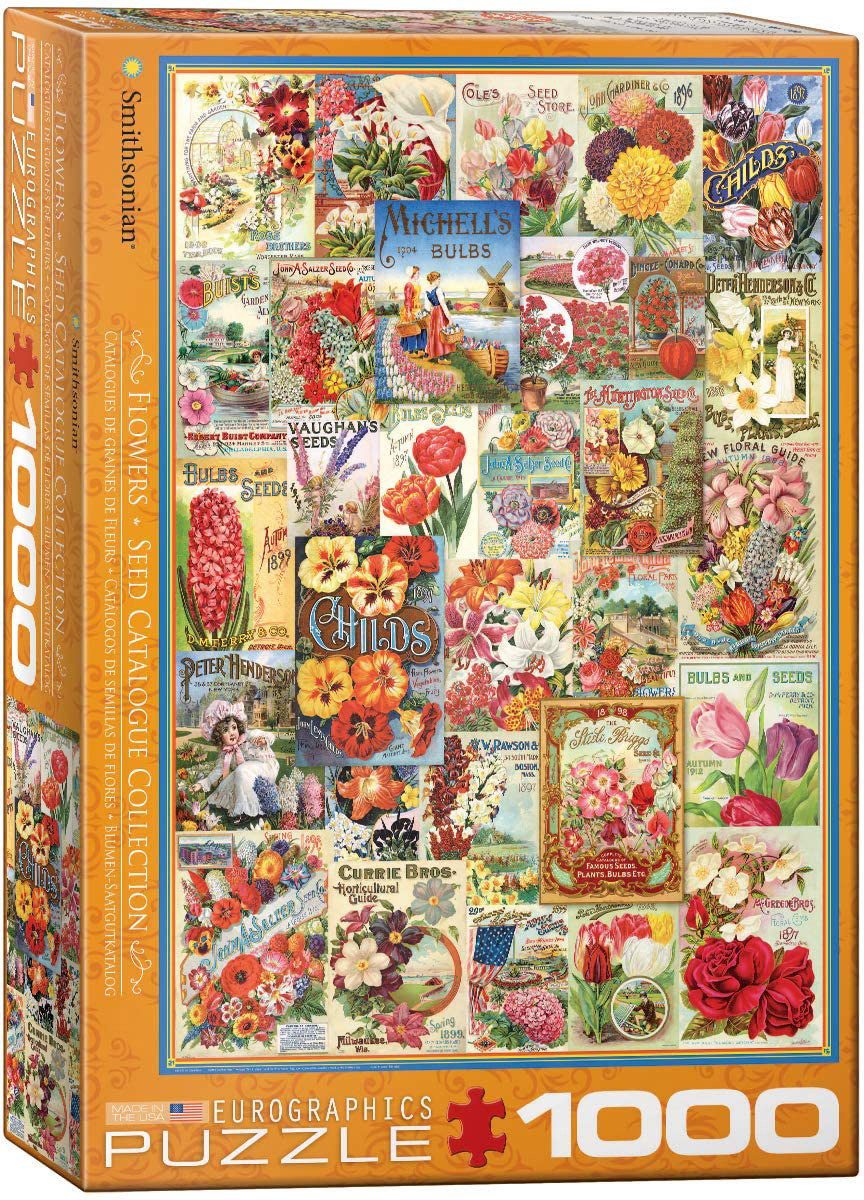 Puzzle 1000 Teile Puzzle - Puzzle - Vintage Blumenwerbung Art Deco, Puzzleteile