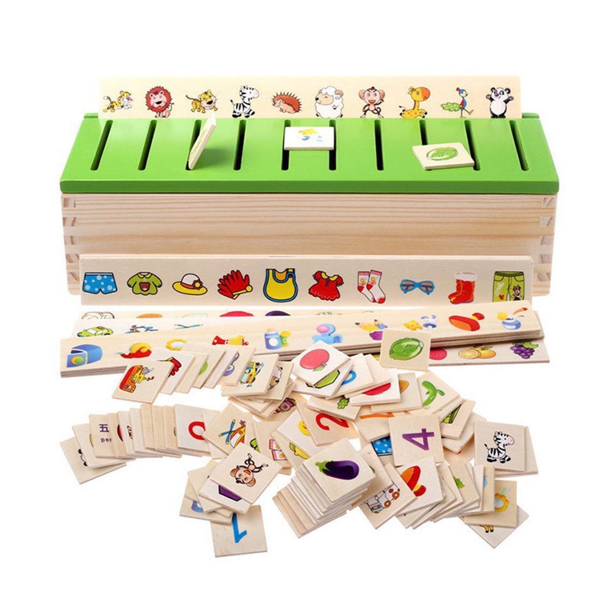 Novzep Lernspielzeug Montessori Holz Steckspiel, Sortierspiel, Kinder Spiel günstig online kaufen
