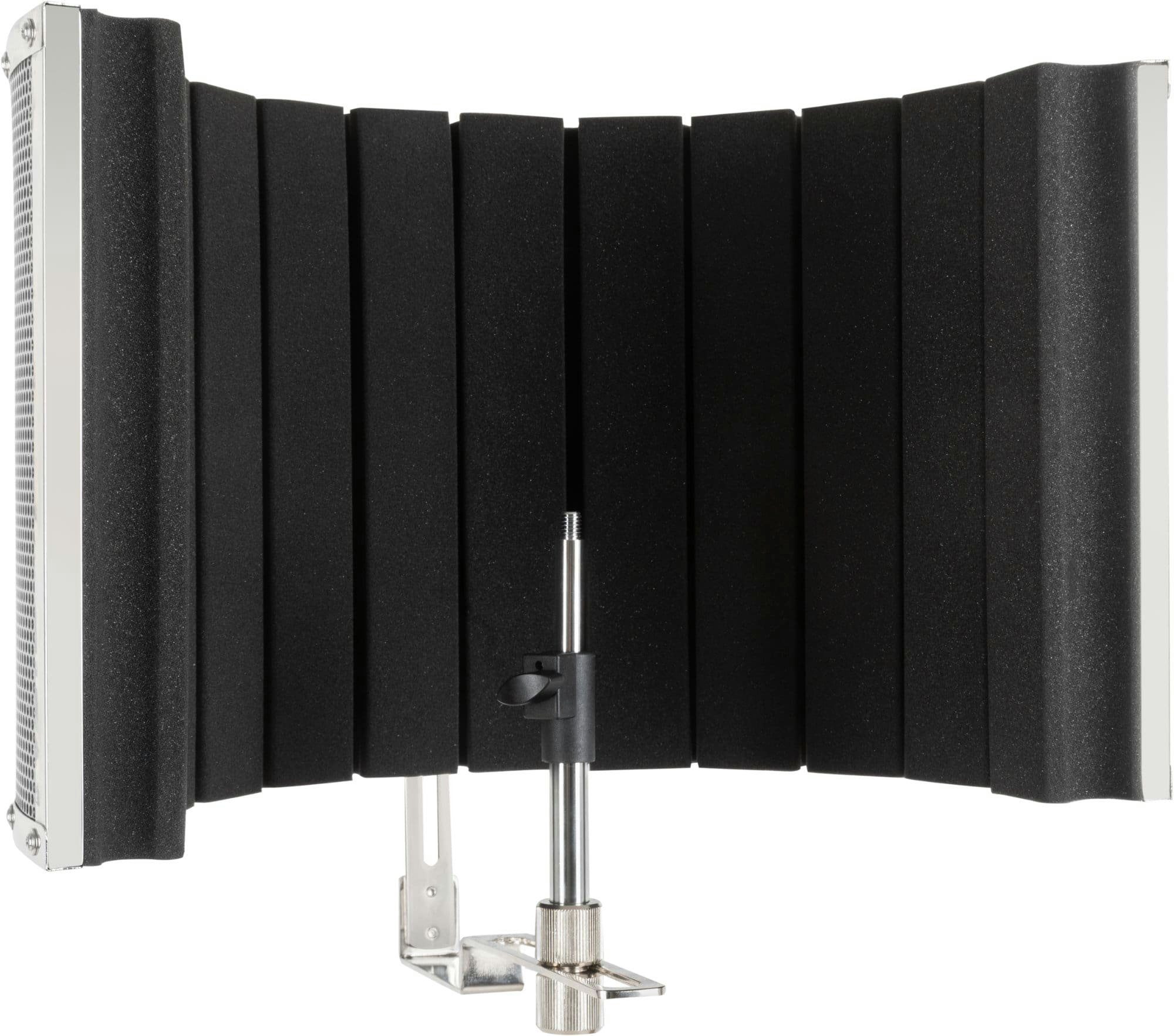 Pronomic Mikrofon-Halterung MP-60 Micscreen - Mikrofon Schirm ideal für Studio oder Podcast, (bis 0 Zoll, verhindert unerwünschte Schallreflektionen & Echos, höhenverstellbar)