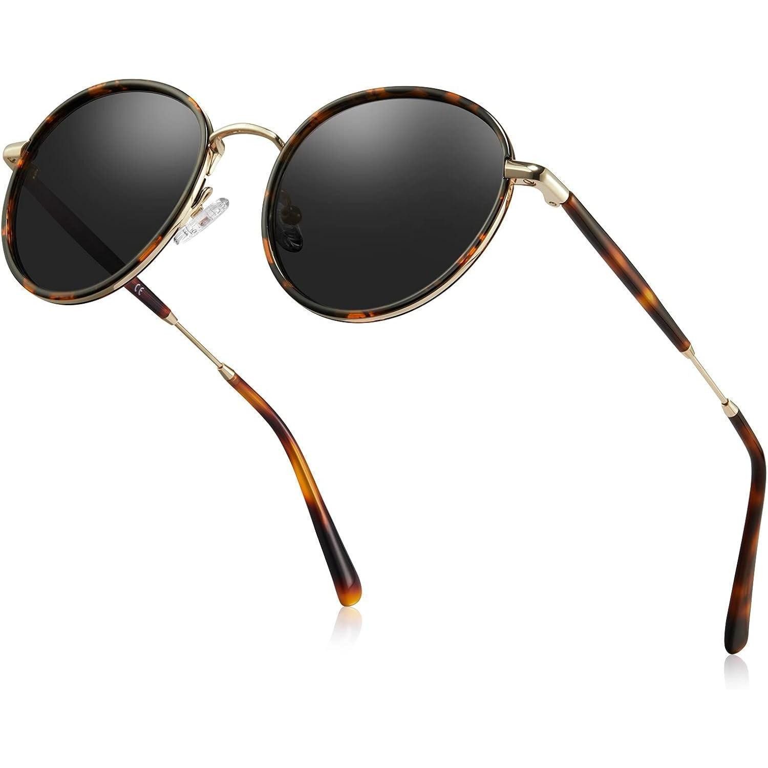 LuxusKollektion Retrosonnenbrille Sonnenbrille Retro Rund Blaulichtfilter 19g (1-St)